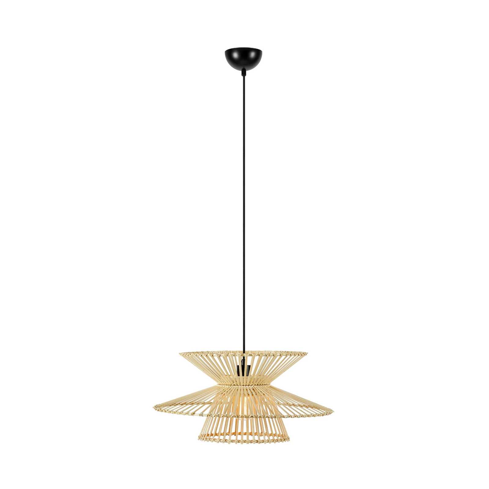 Rippvalgustid Duplici, naturaalne, bambus, Ø 57 cm, E27