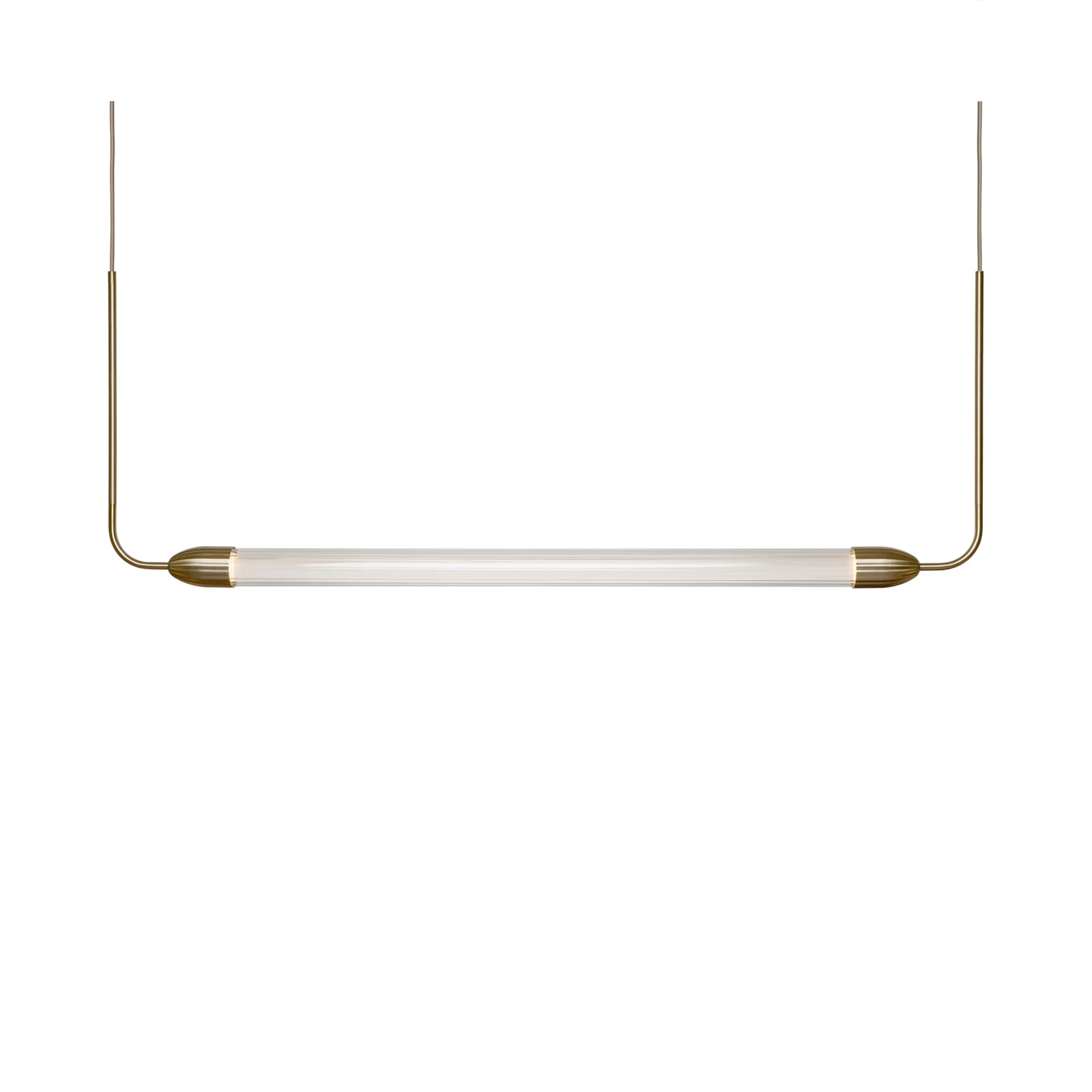 Závěsné světlo UMAGE LEMON SQUEEZE LINEAR, mosaz 138 cm GU10