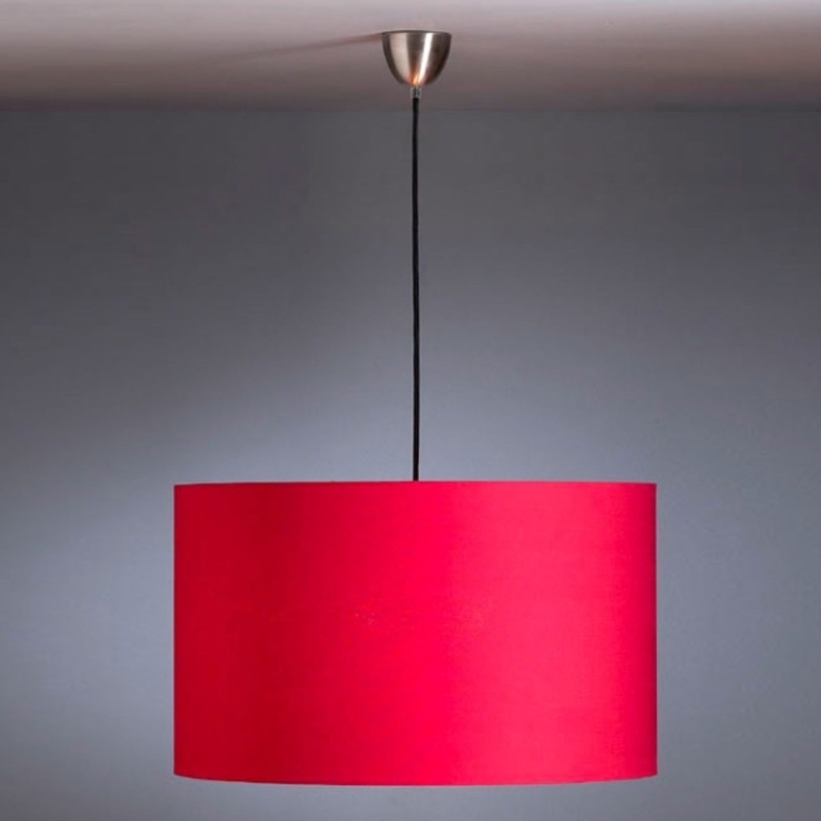 Red pendant light by Schnepel