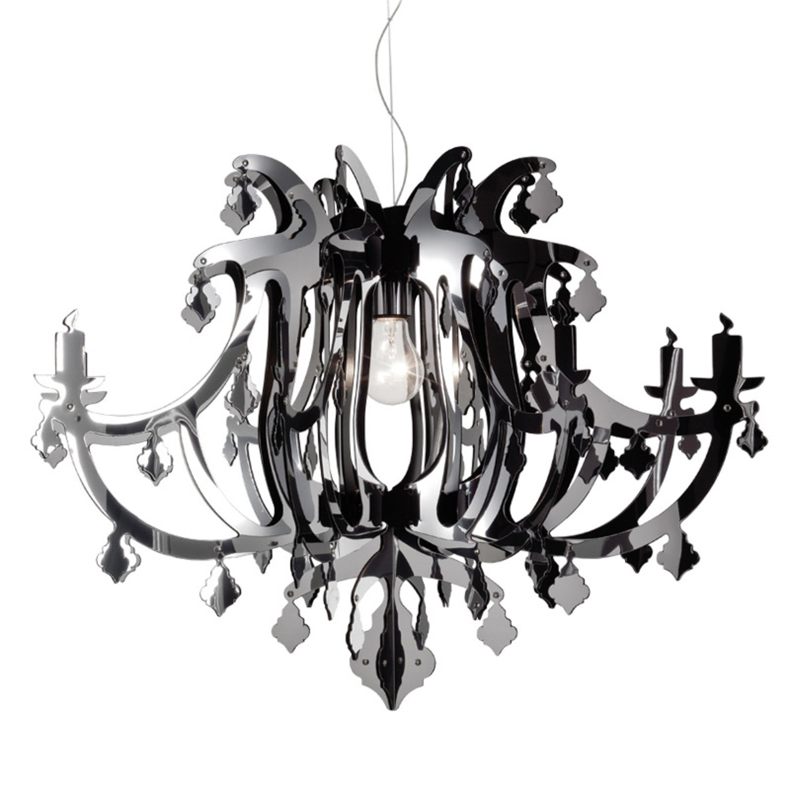 Slamp GINETTA SUSPENSION Pendelleuchte Ø 78 H: 198 cm, silber GIN14SOS0000S, EEK: A++