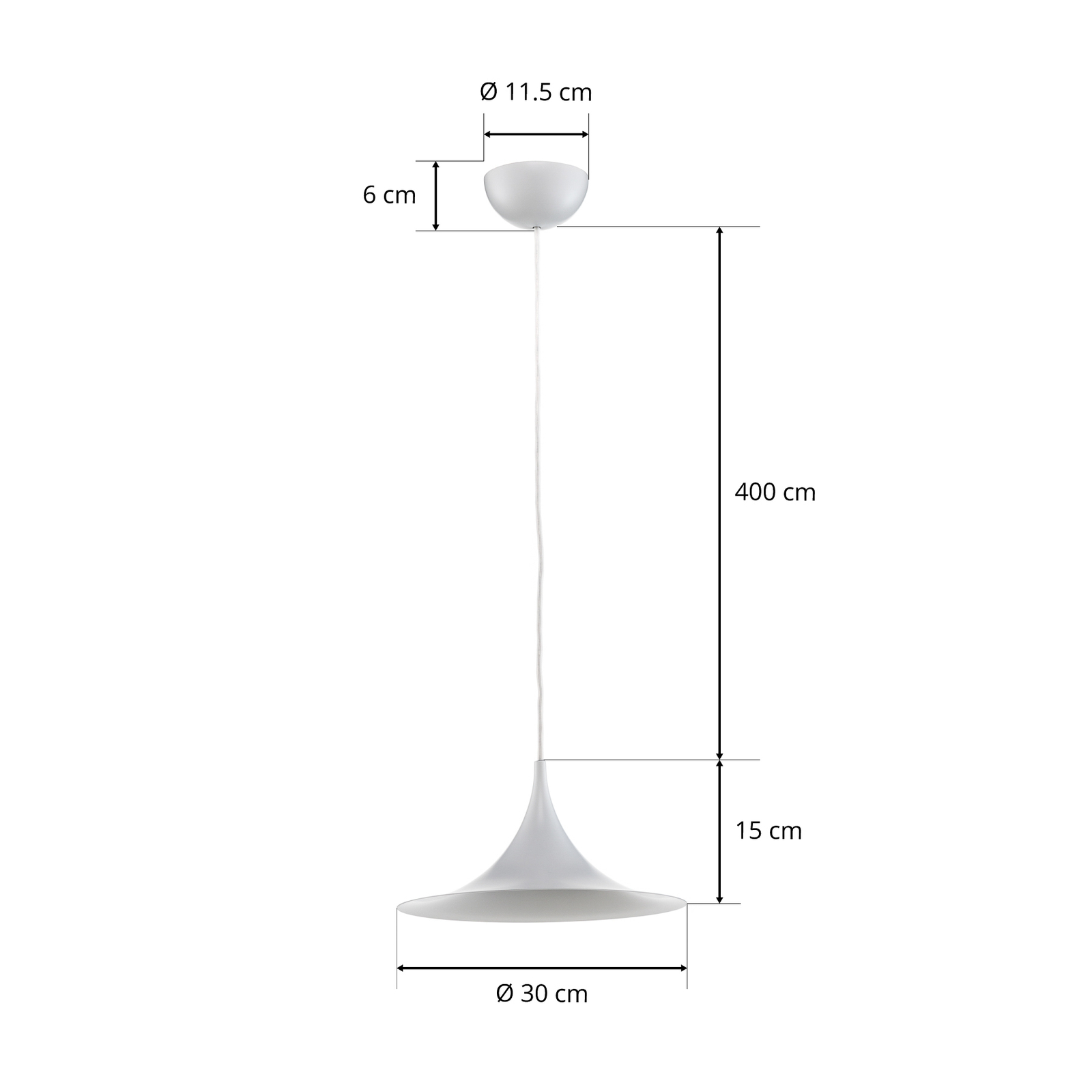 GUBI Semipensator, Ø 30 cm, alb