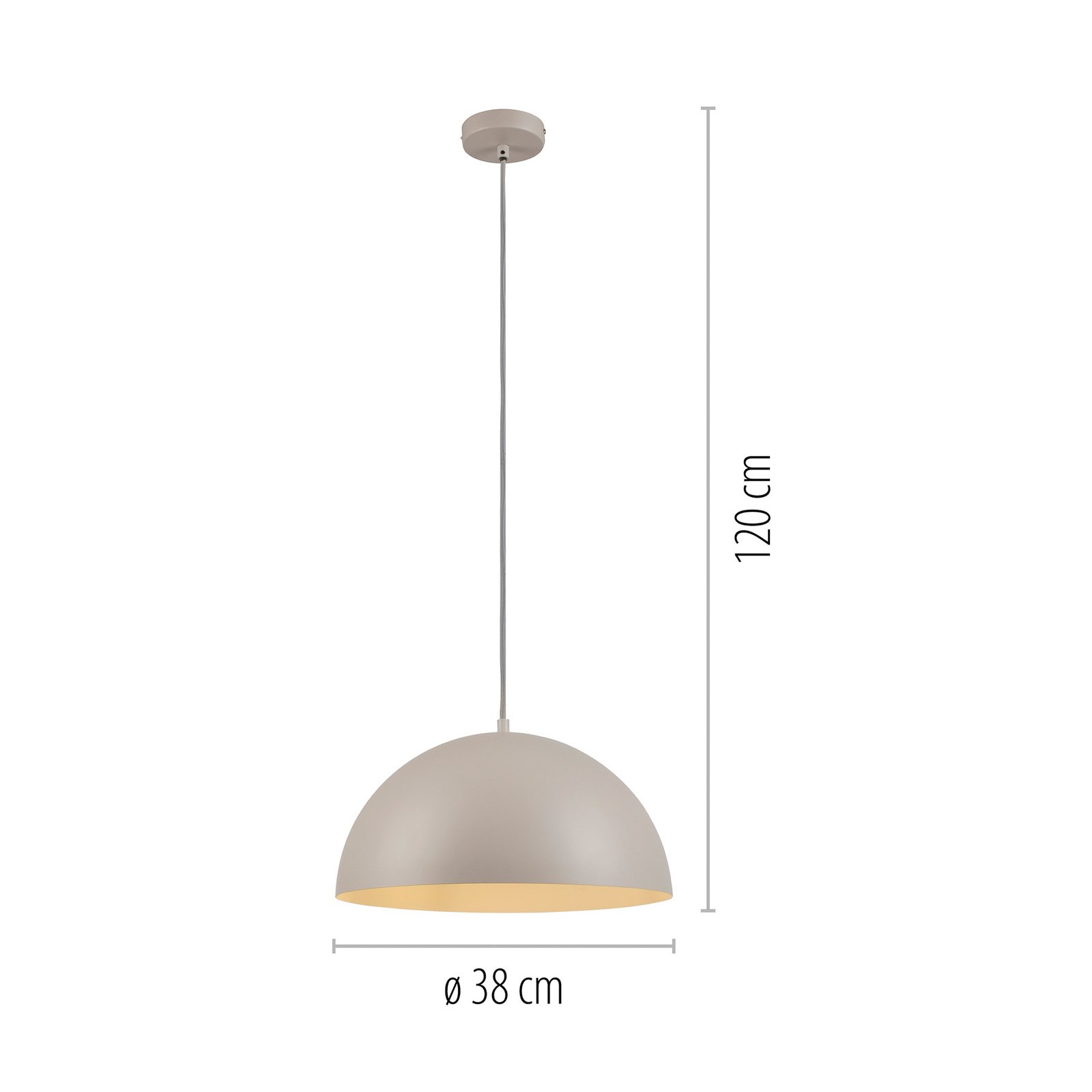 Schöner Wohnen Ali Sandbrise pendant light, iron, Ø 38 cm E27 Schöner Wohnen Ali Sandbrise pendant light, iron, Ø 38 cm E27