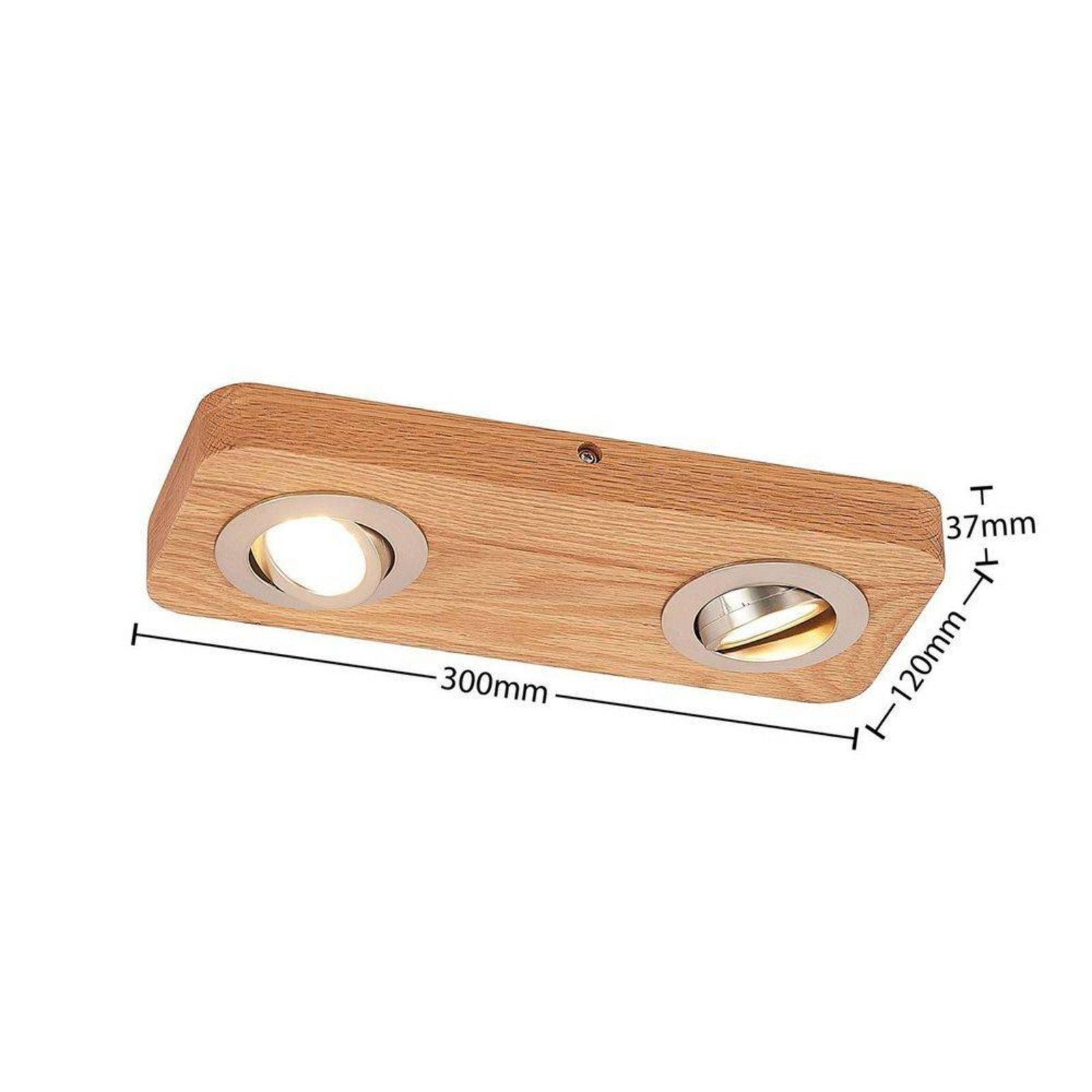 Mikari 2 LED Plafonieră Wood - Lindby