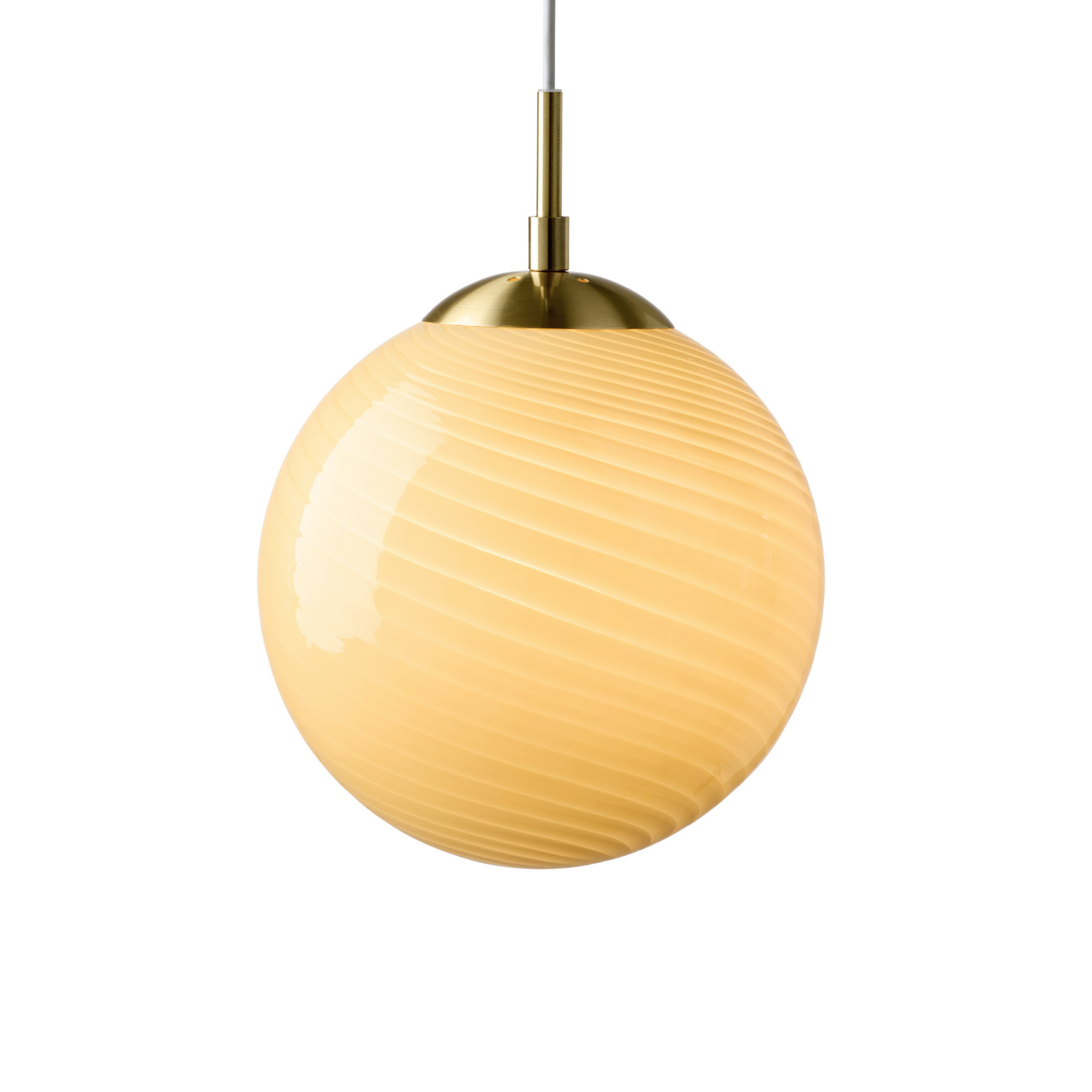 CANDY BALL Hängelampe creme/altmessing Ø 20 cm - Halo Design