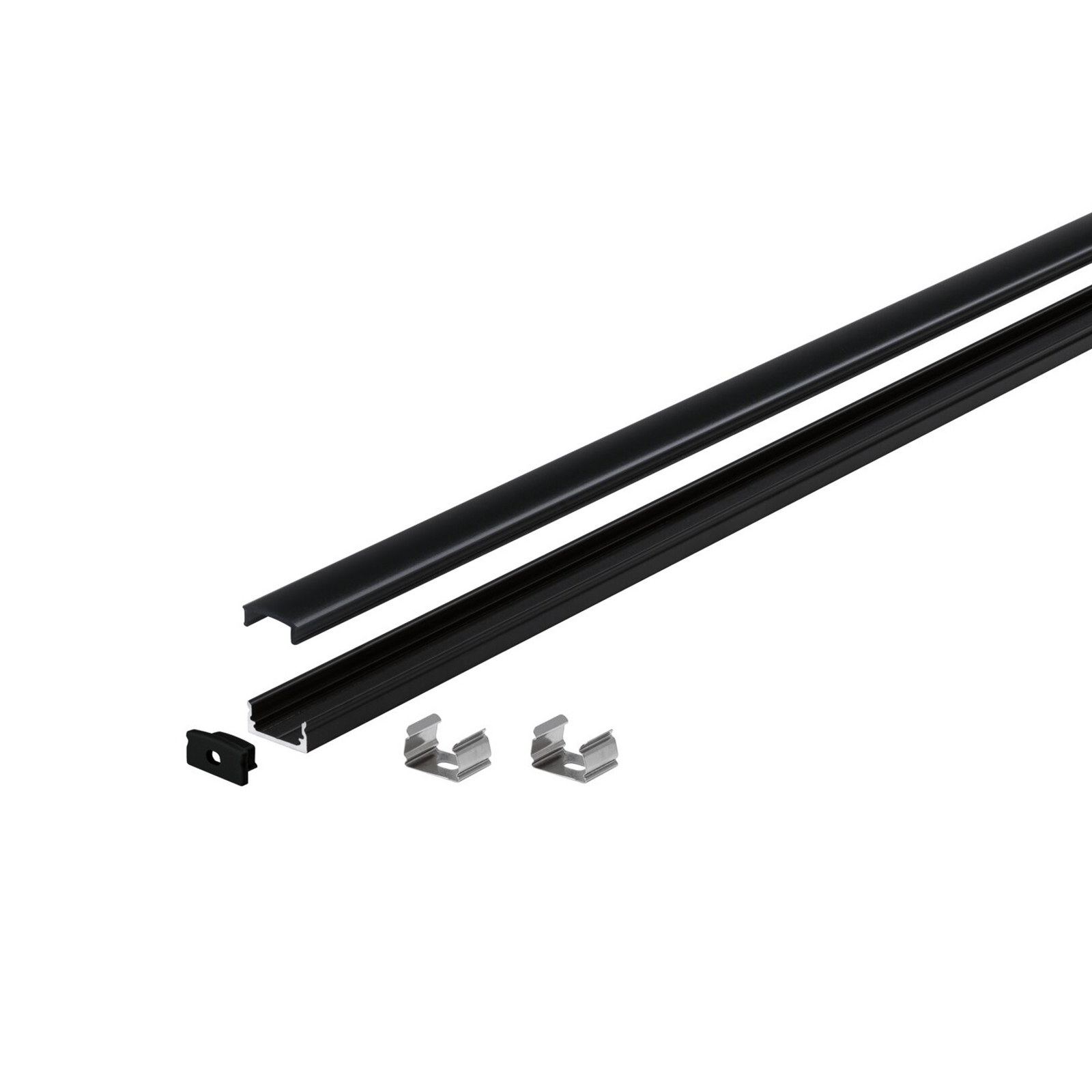 Paulmann Base Profil, negro, negro, 1m