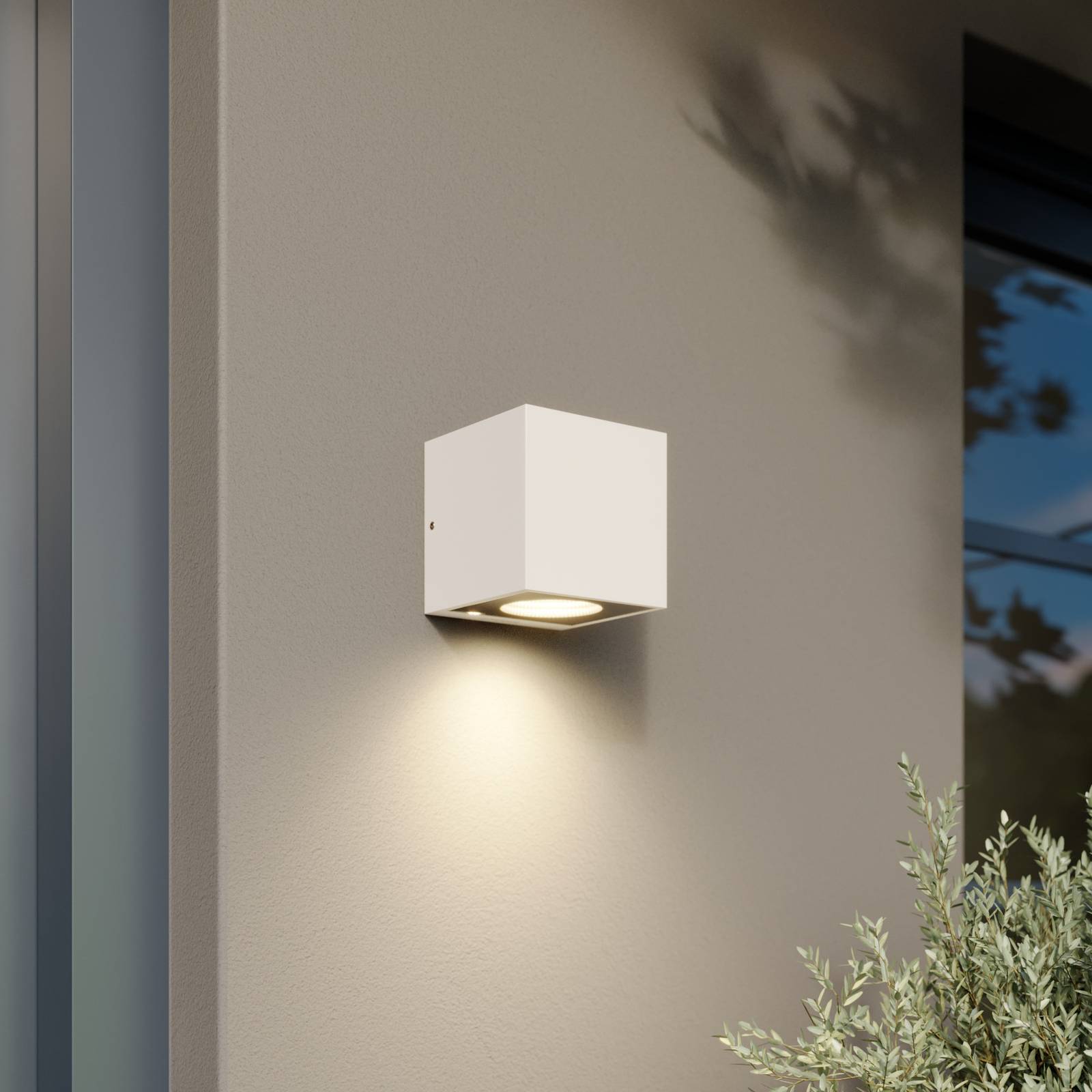 Arcchio Tassnim LED utendørs vegglampe hvit 1-lys.