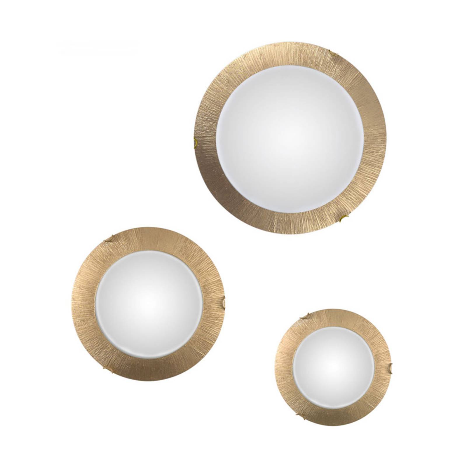 Applique LED Moon Sun, dorée, Ø 40 cm