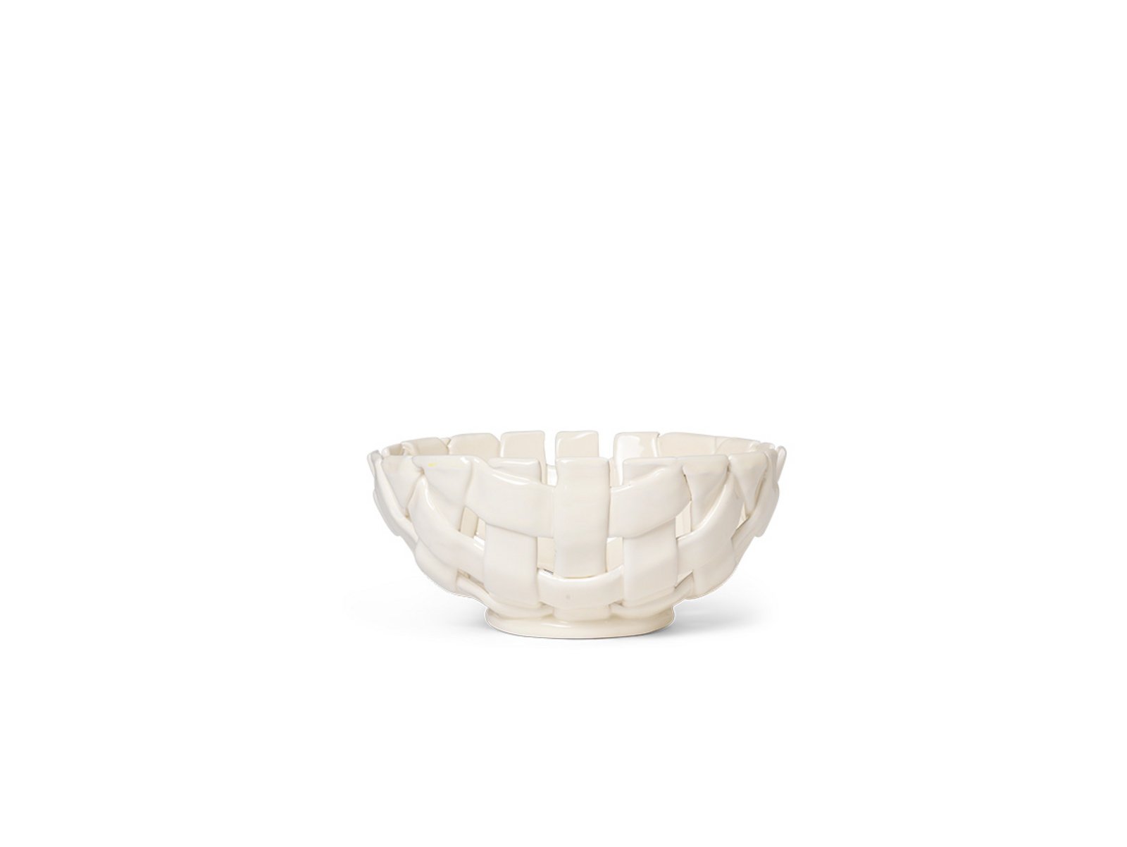 Plait Bowl Ø24 Off-White - ferm LIVING