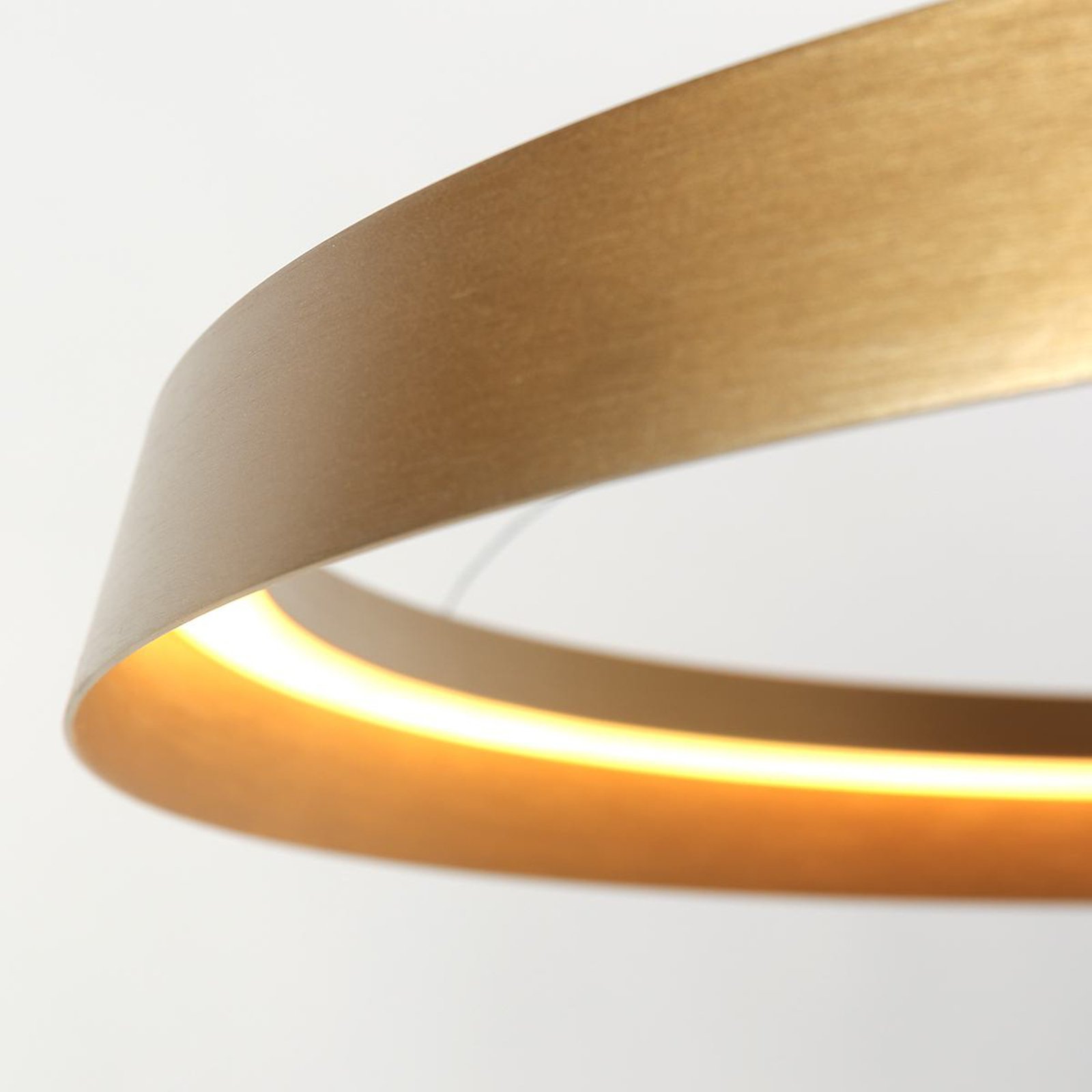 LED-Hängeleuchte Ringlux, 1-flammig, goldfarben, Metall