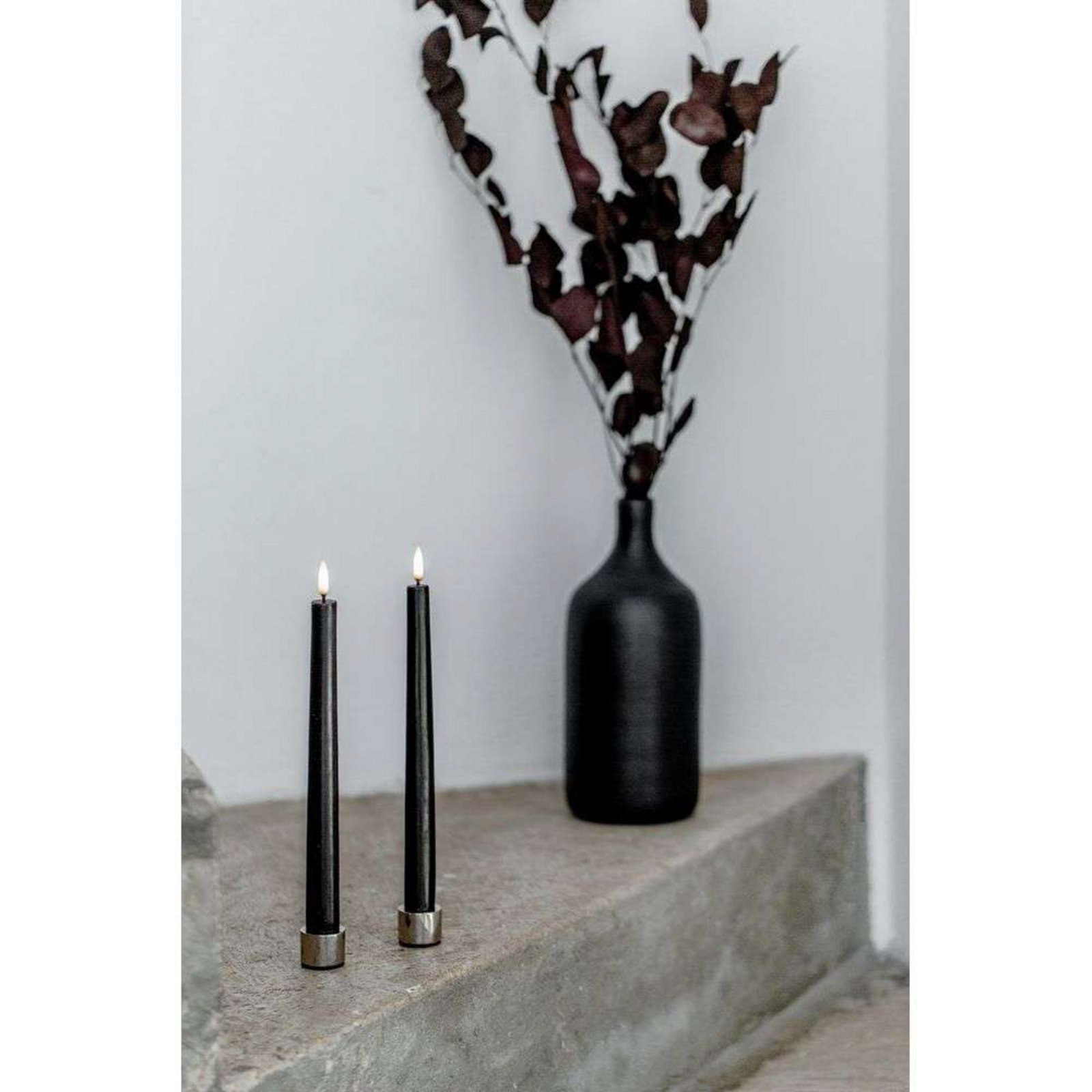 Light Candle Holder Taper 2 pcs. Chrome - Uyuni Lighting