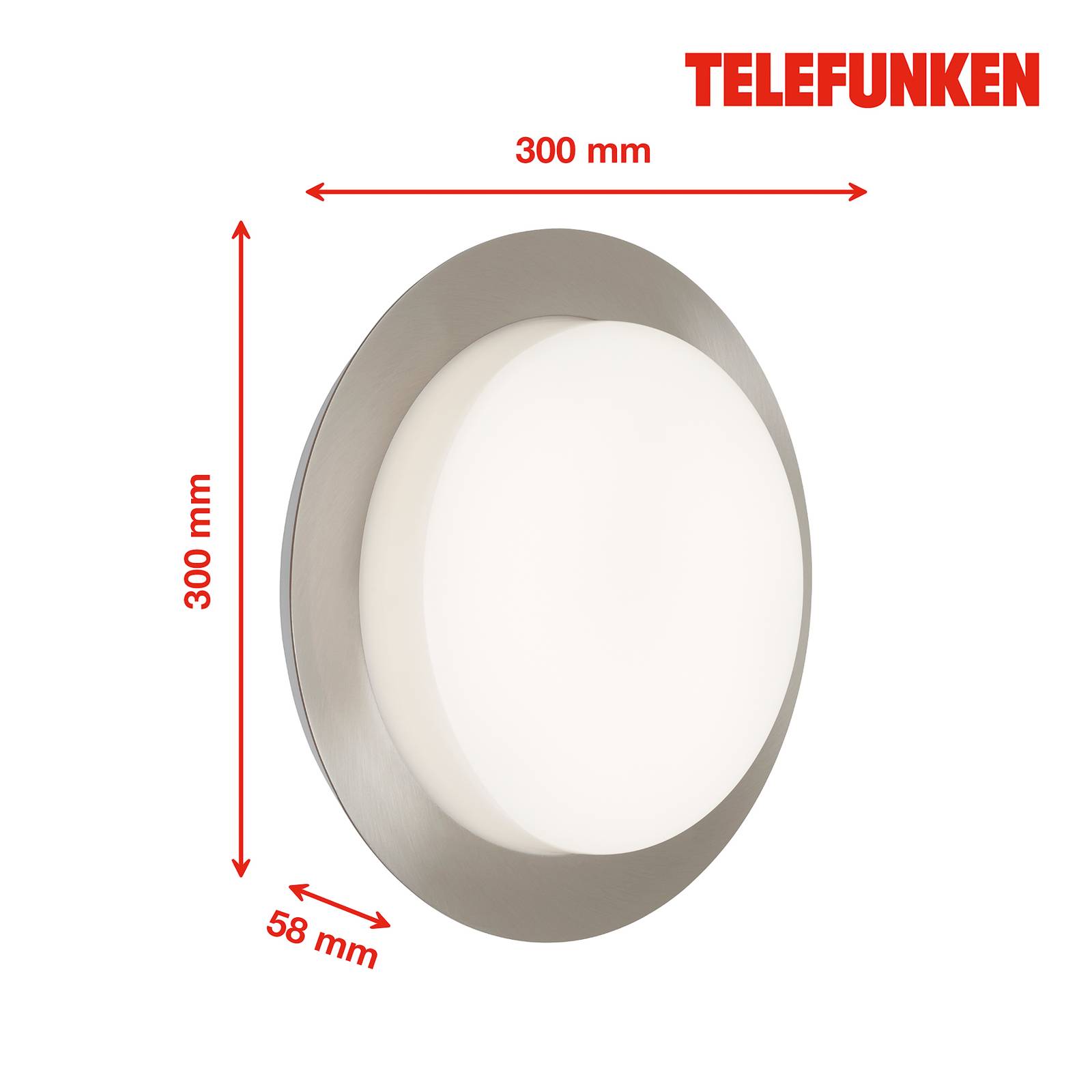 Telefunken Lyon applique extérieur LED acier inox