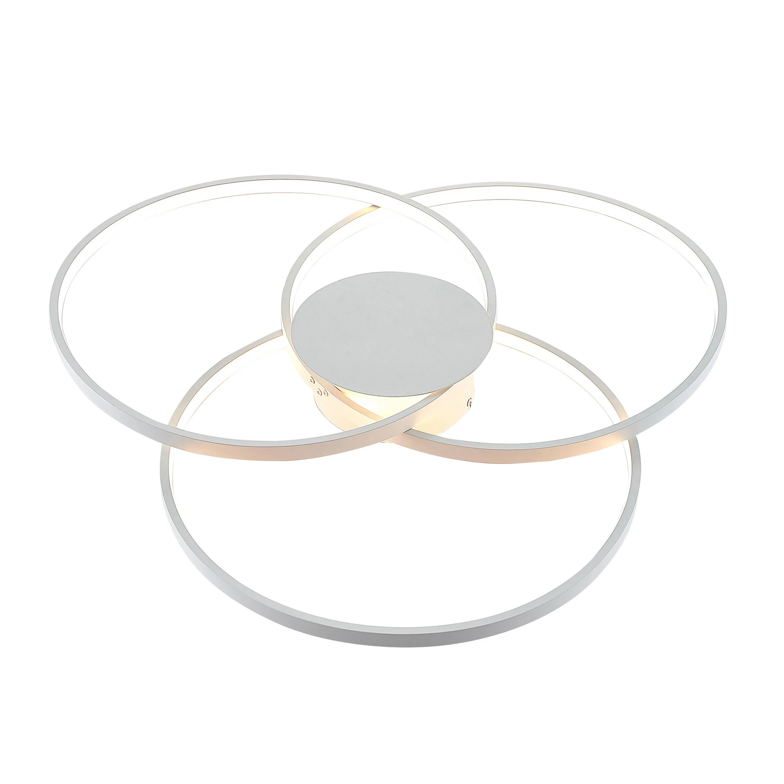 Lindby plafoniera LED Riley, bianca, metallo, 80 cm, dimmerabile