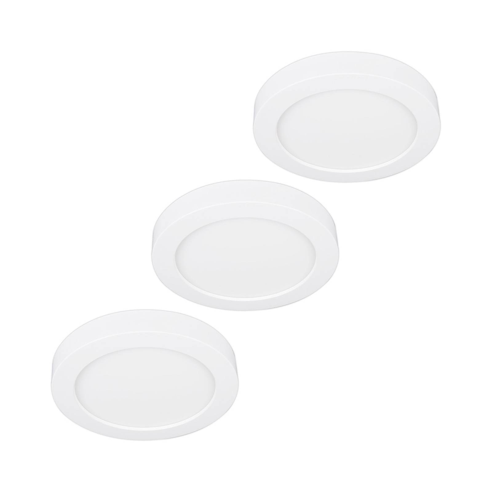 Prios LED-Deckenleuchte Edwina, weiß, 12 cm 3er-Set günstig online kaufen