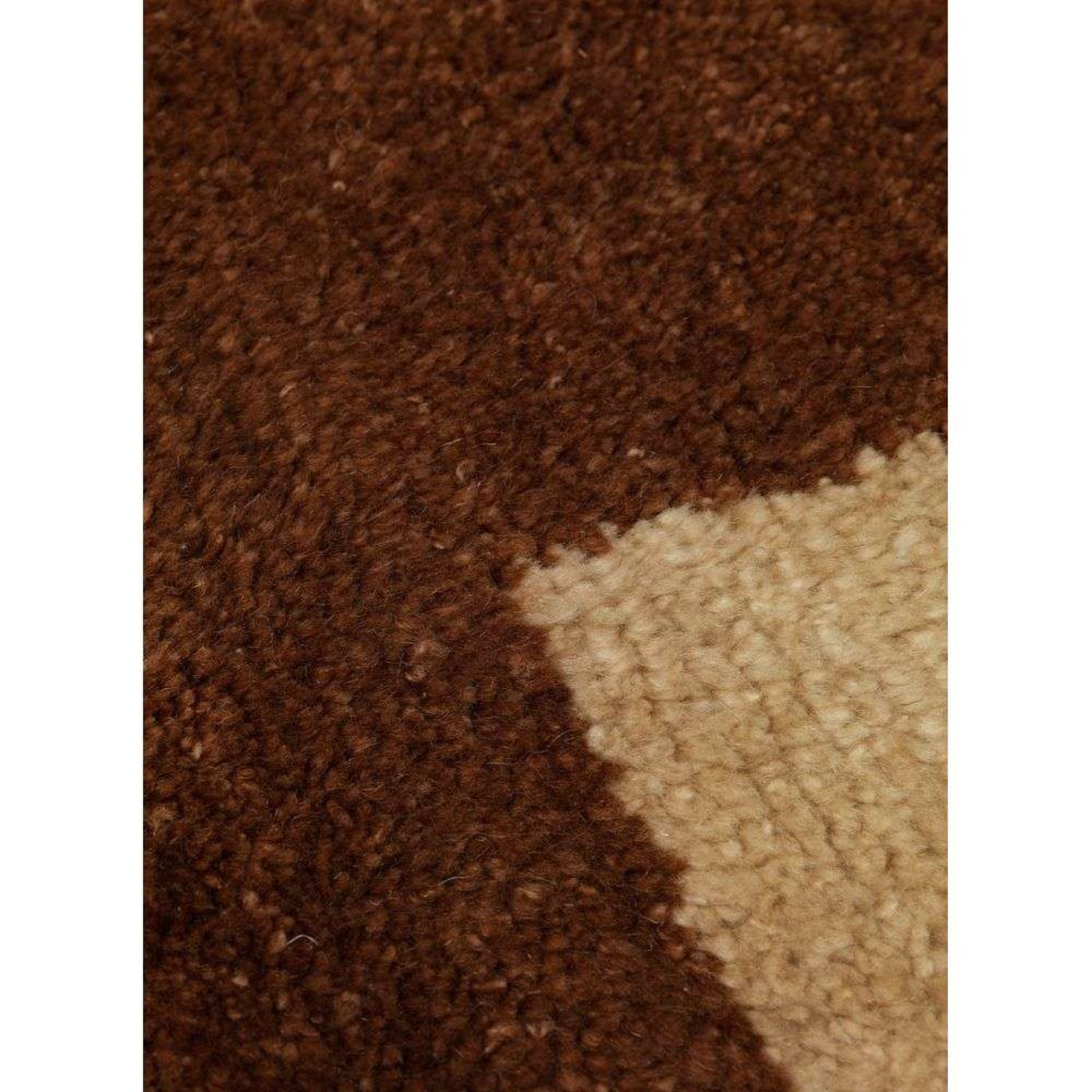 Mara Knotted Rug S Dark Brick/Off-White - Ferm Living