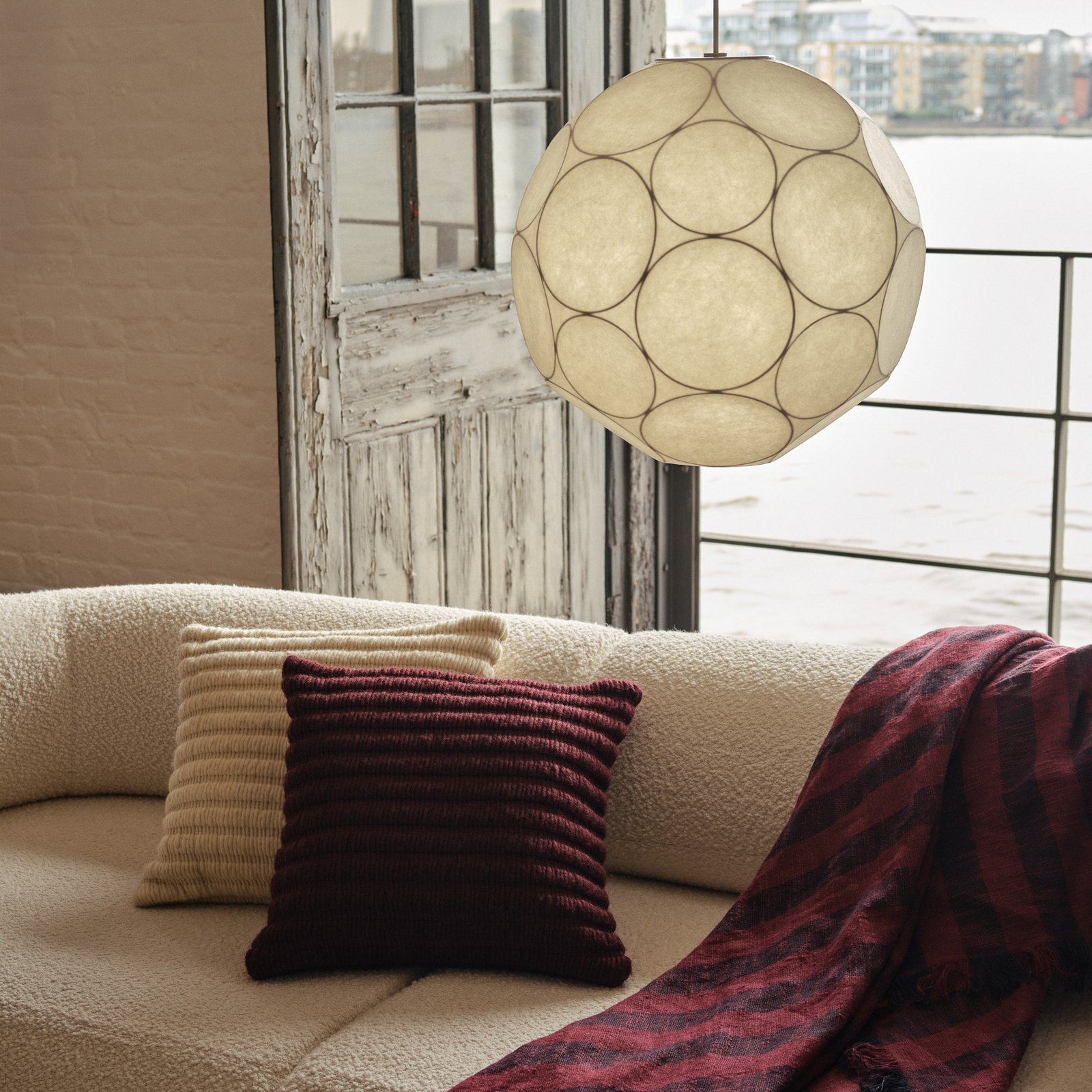 Tom Dixon hanging light Soft, Ø 45 cm, white, plastic, E27