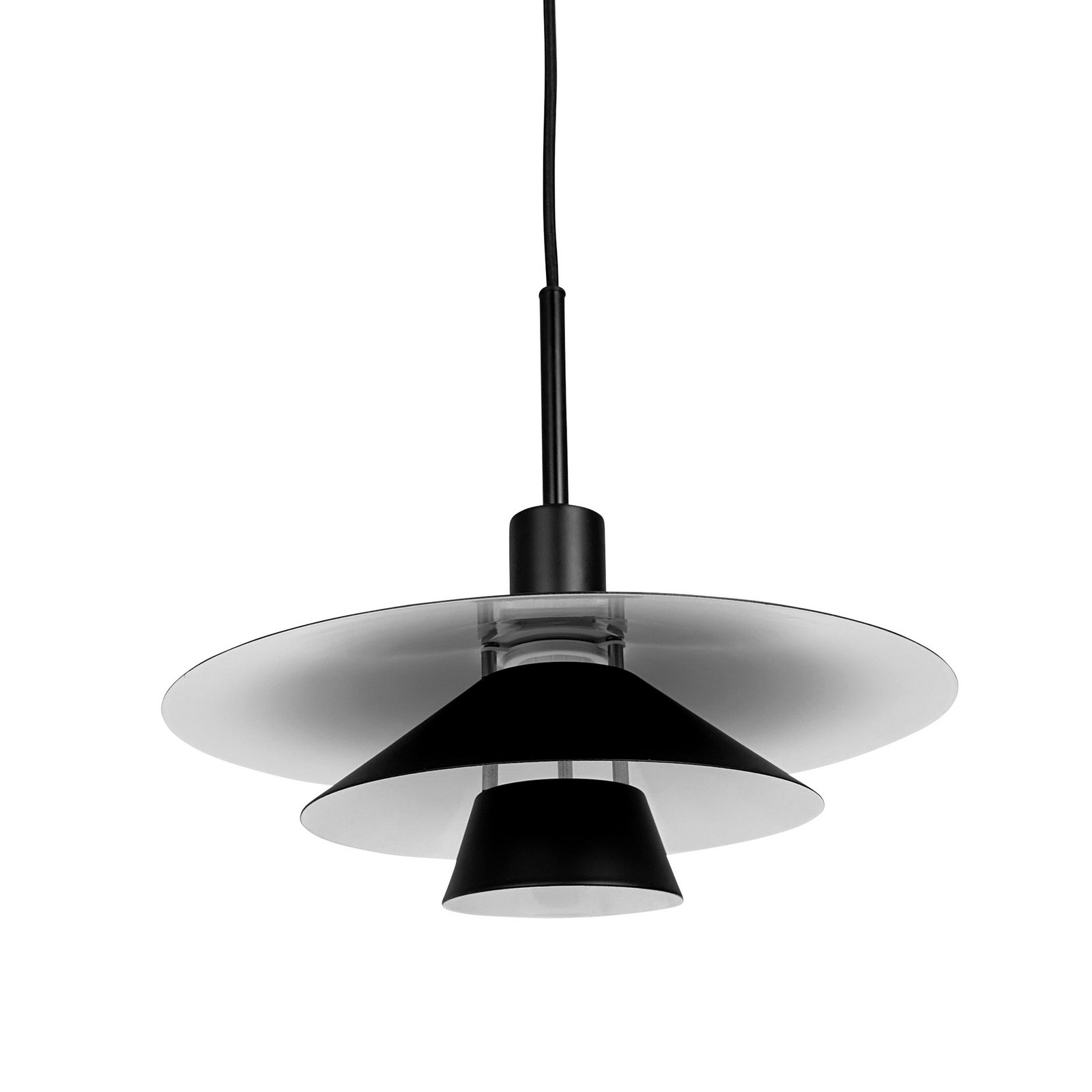 Dyberg Larsen Kay hanging light, Ø 40 cm, black, metal