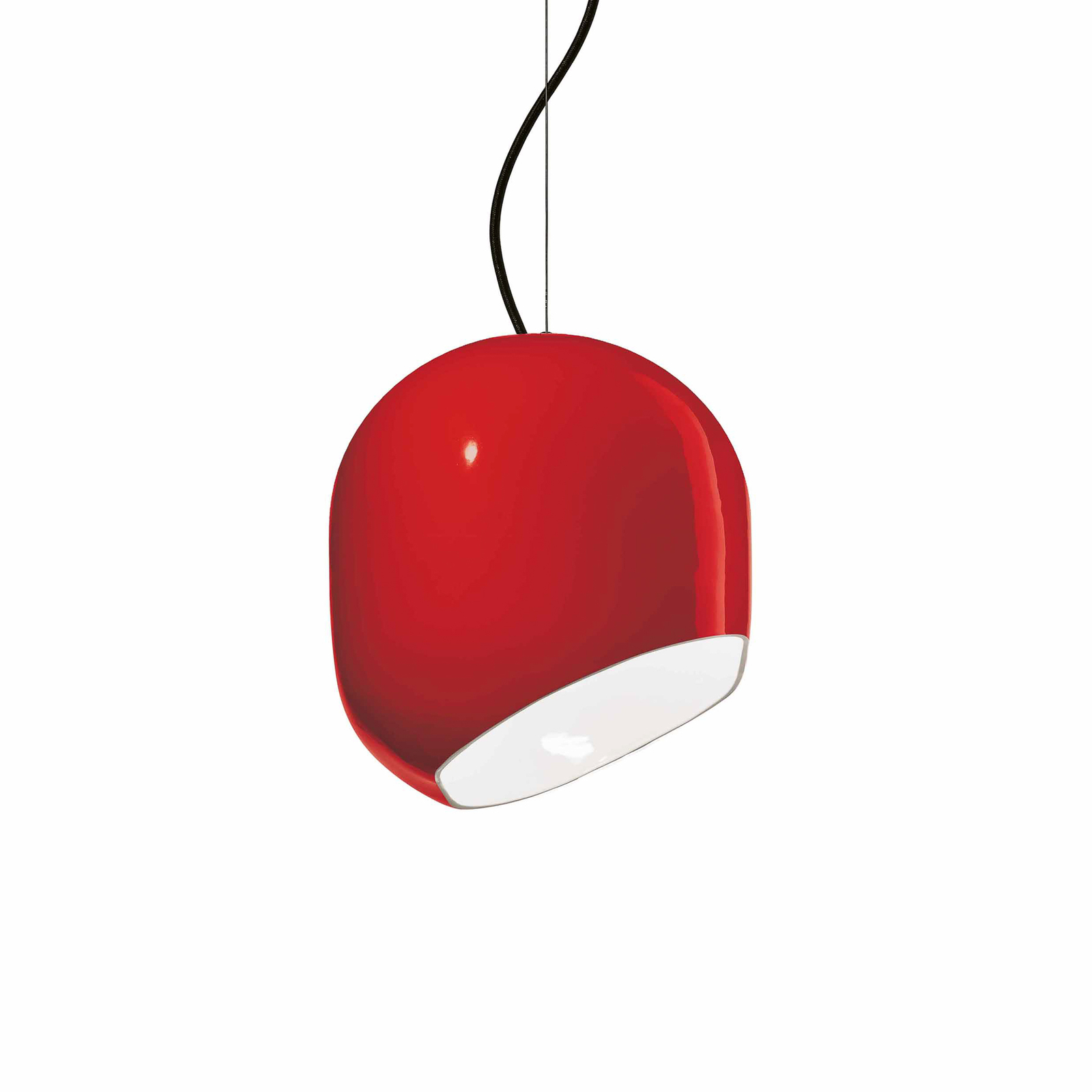 Висяща лампа Ayrton, керамика, дължина 29 cm, червена
