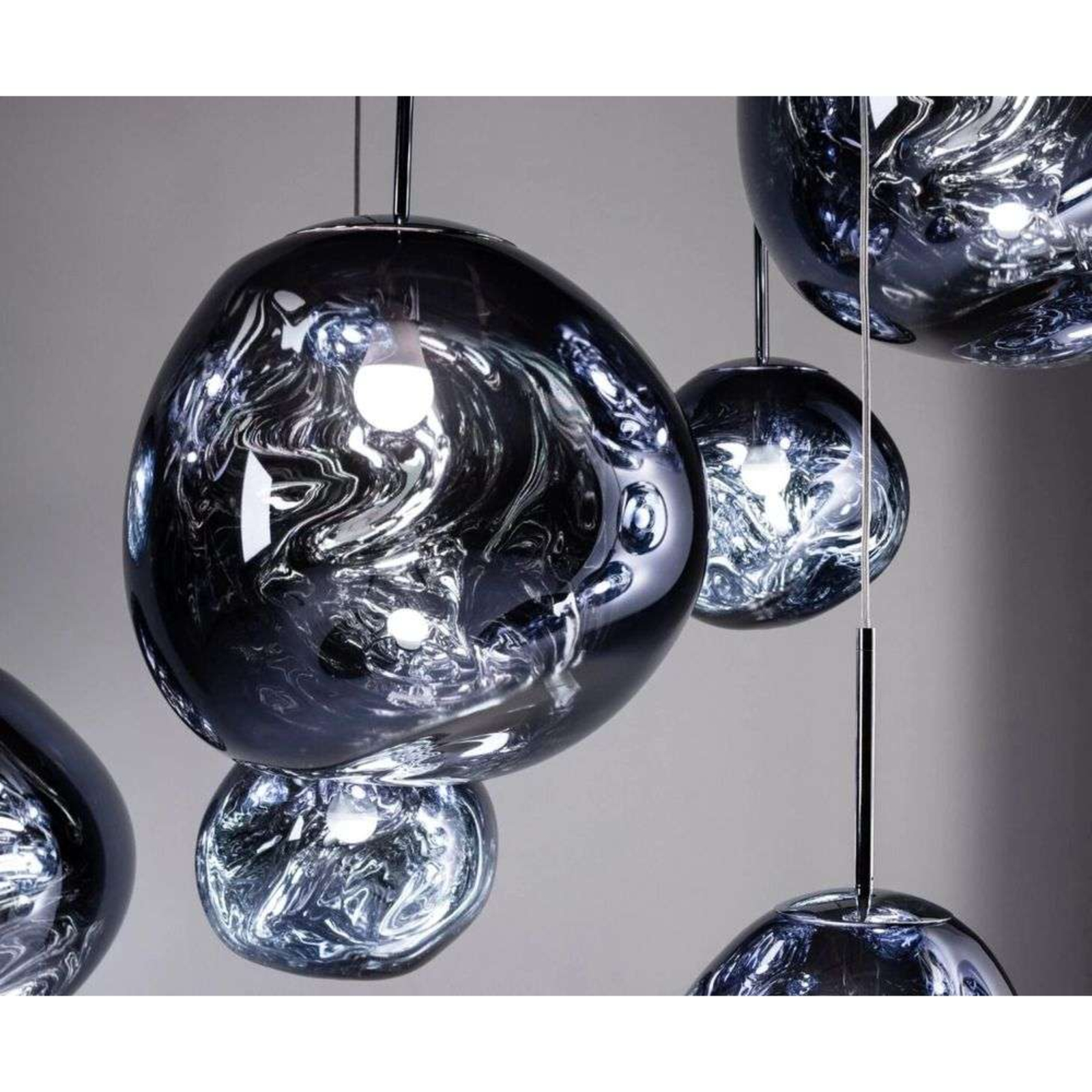 Melt Trio Round LED Lustră Pendul Smoke - Tom Dixon