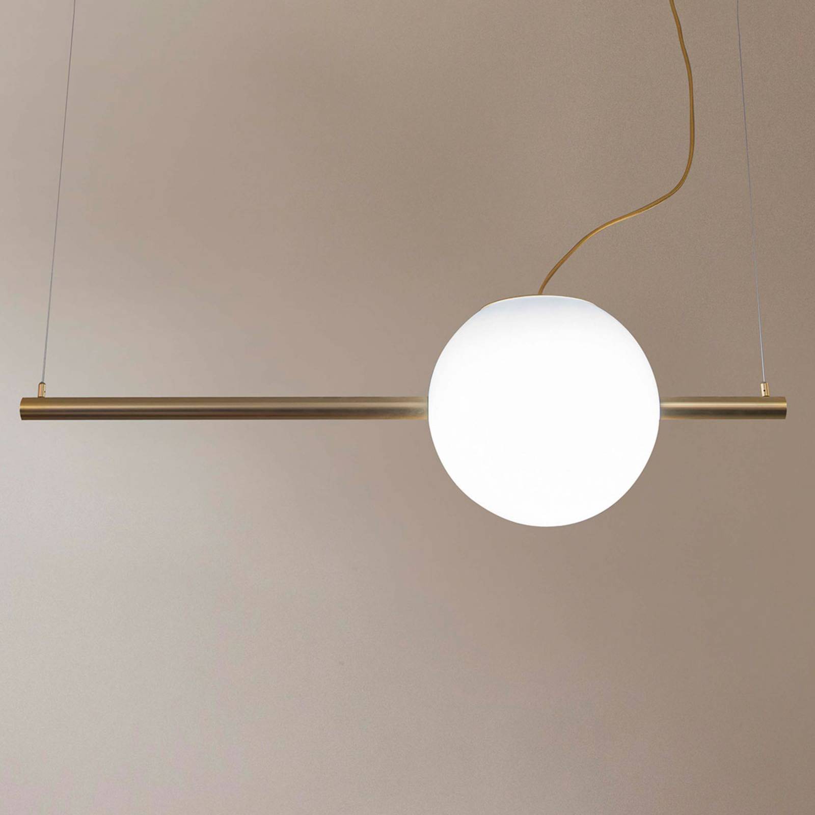 Lampa wisząca Cruna złoto satynowane