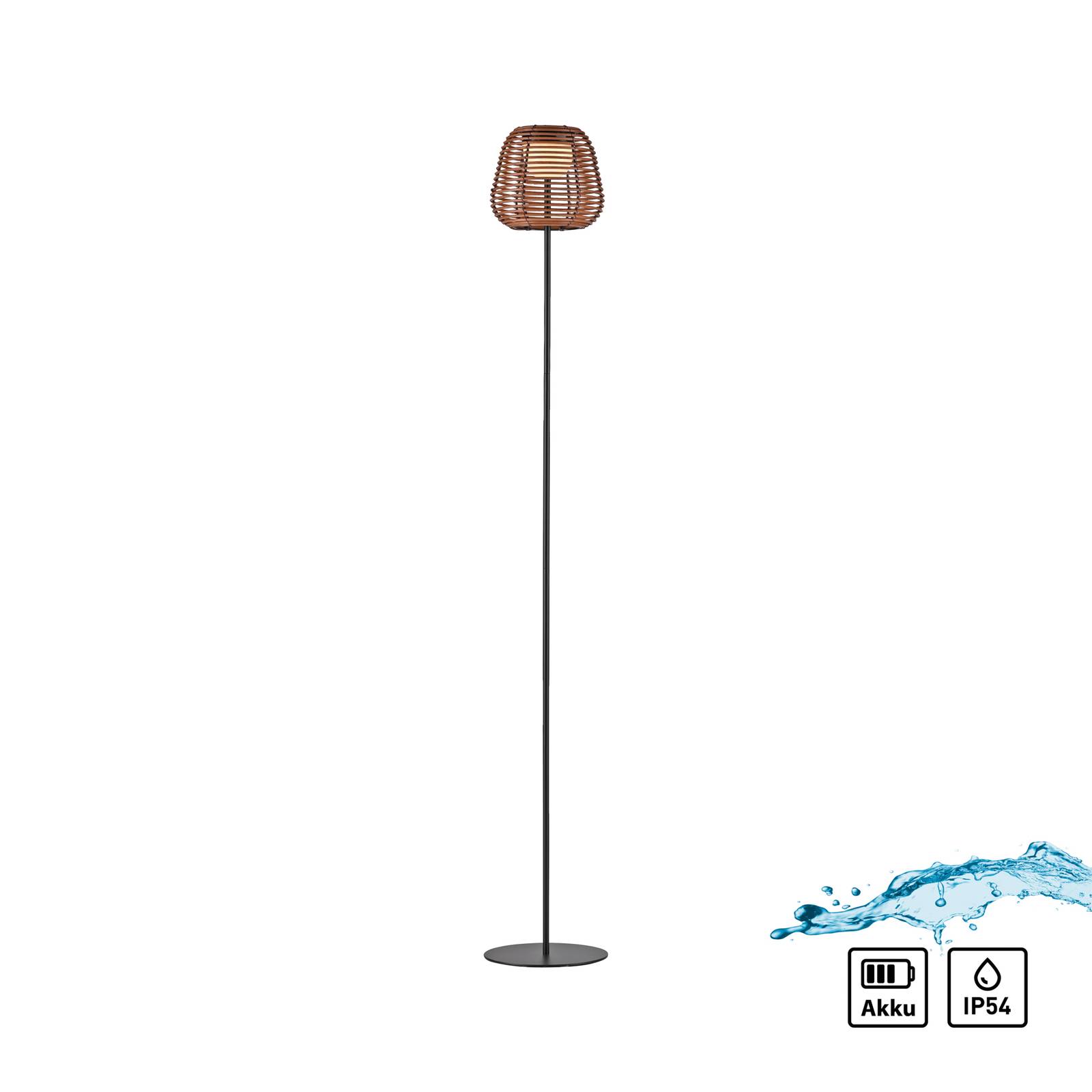 JUST LIGHT JUST LIGHT. LED Stehleuchte ASKIA, 1xLED-Board/3Watt, 3000K, Akkuleuchte, IP54, Schwarz