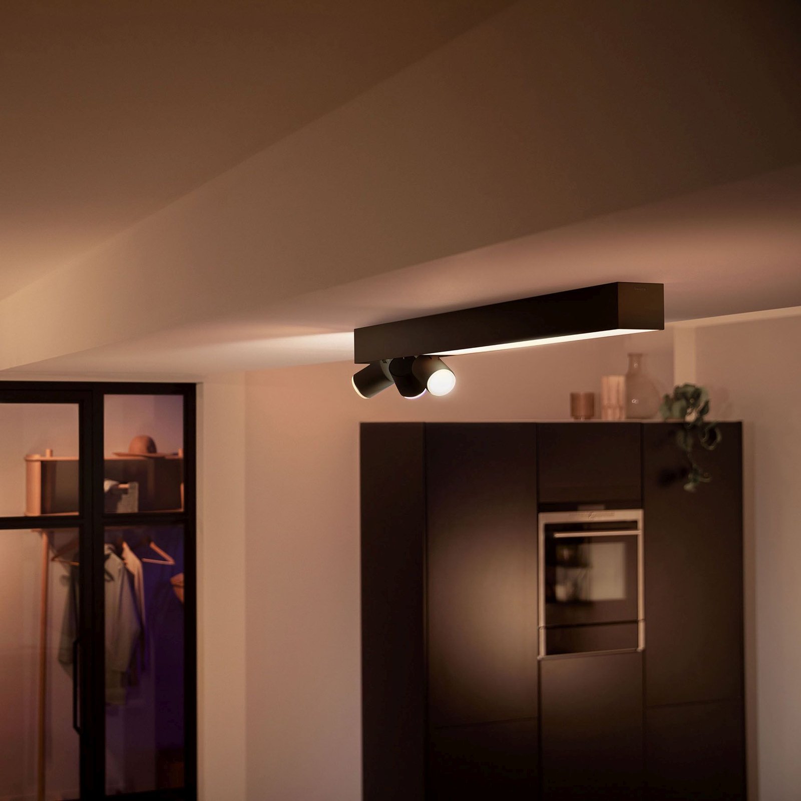 Philips Hue Centris ceiling spotlight 3-bulb black
