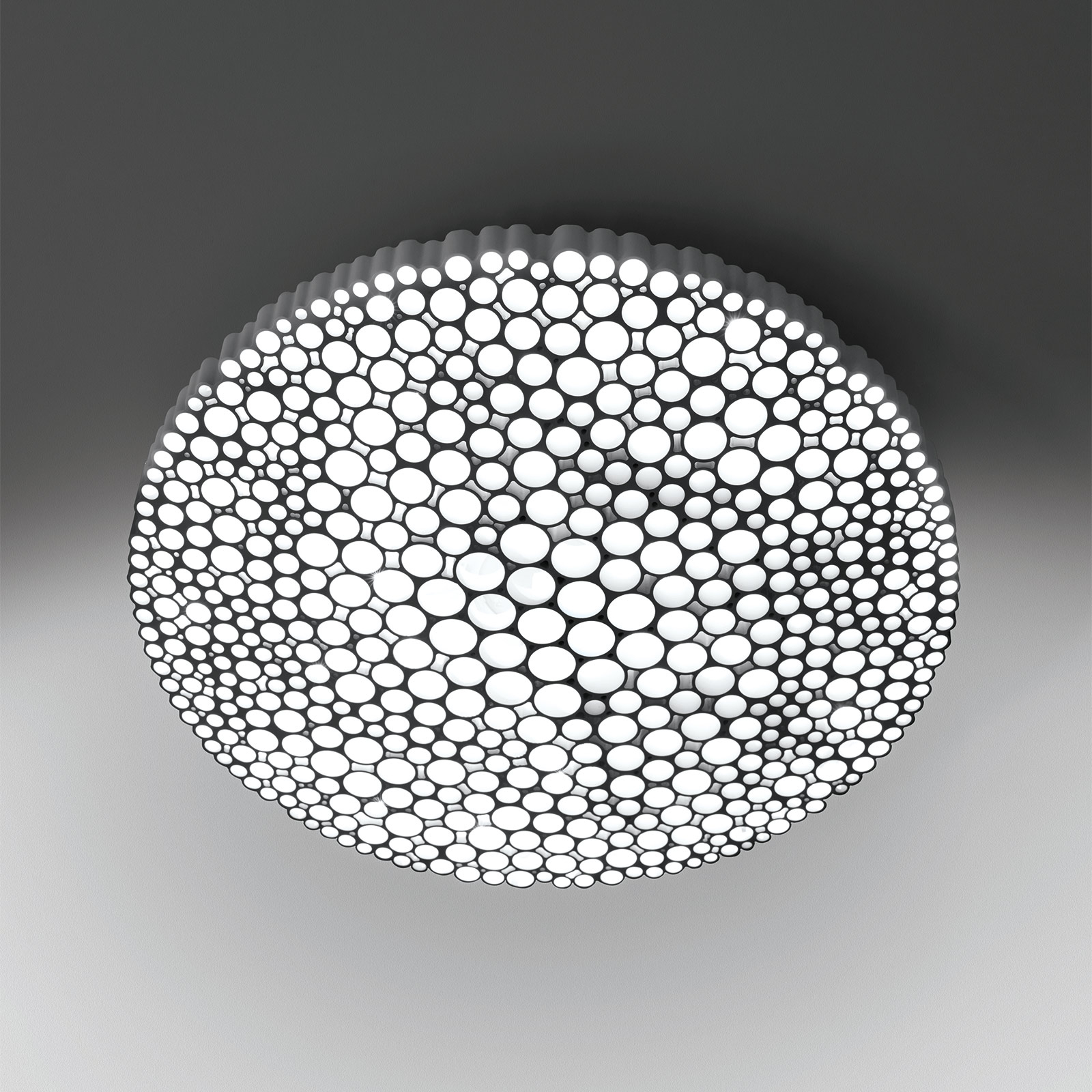 Artemide Calipso LED ceiling lamp, 3,000 K, for Living / Dining Room, plastic, 55 W, energy efficiency: A+, H: 7.6 cm