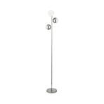 LED vloerlamp Marbles, chroomkleurig, glas, 152 cm hoog