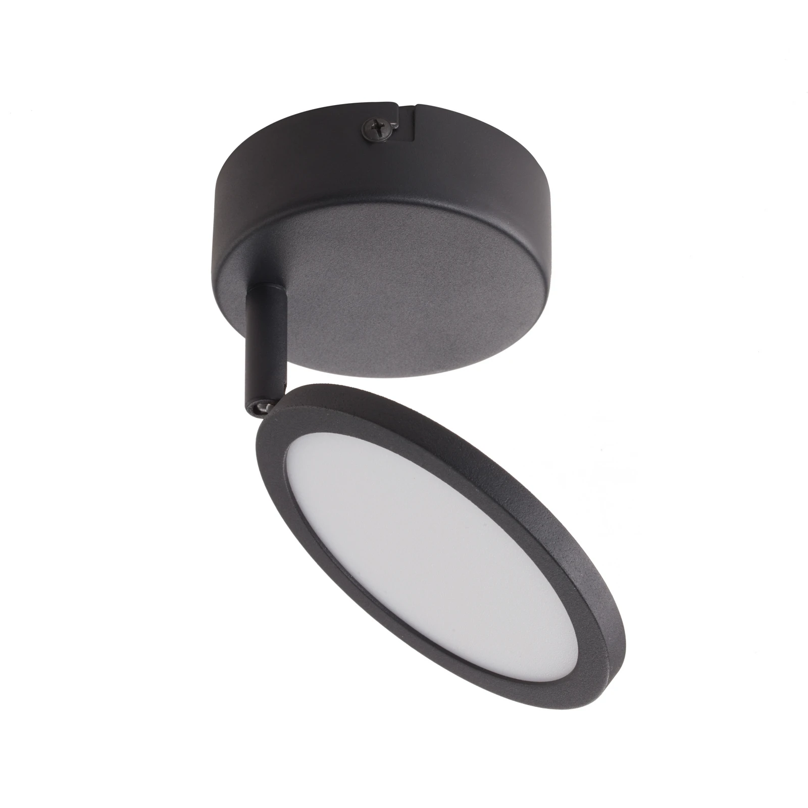 Προβολέας LED Lindby Manel, μαύρο, σίδερο, ύψος 18 cm