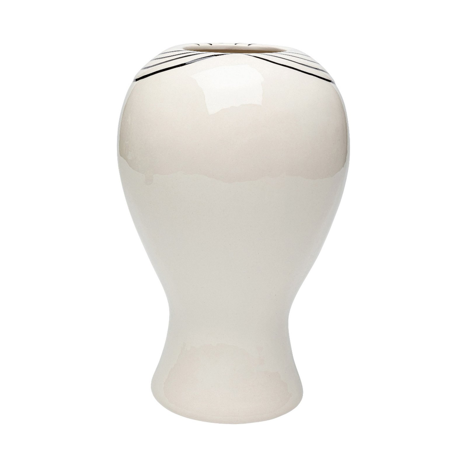 KARE Favola Men vaso, altezza 30 cm, ceramica, nero/bianco