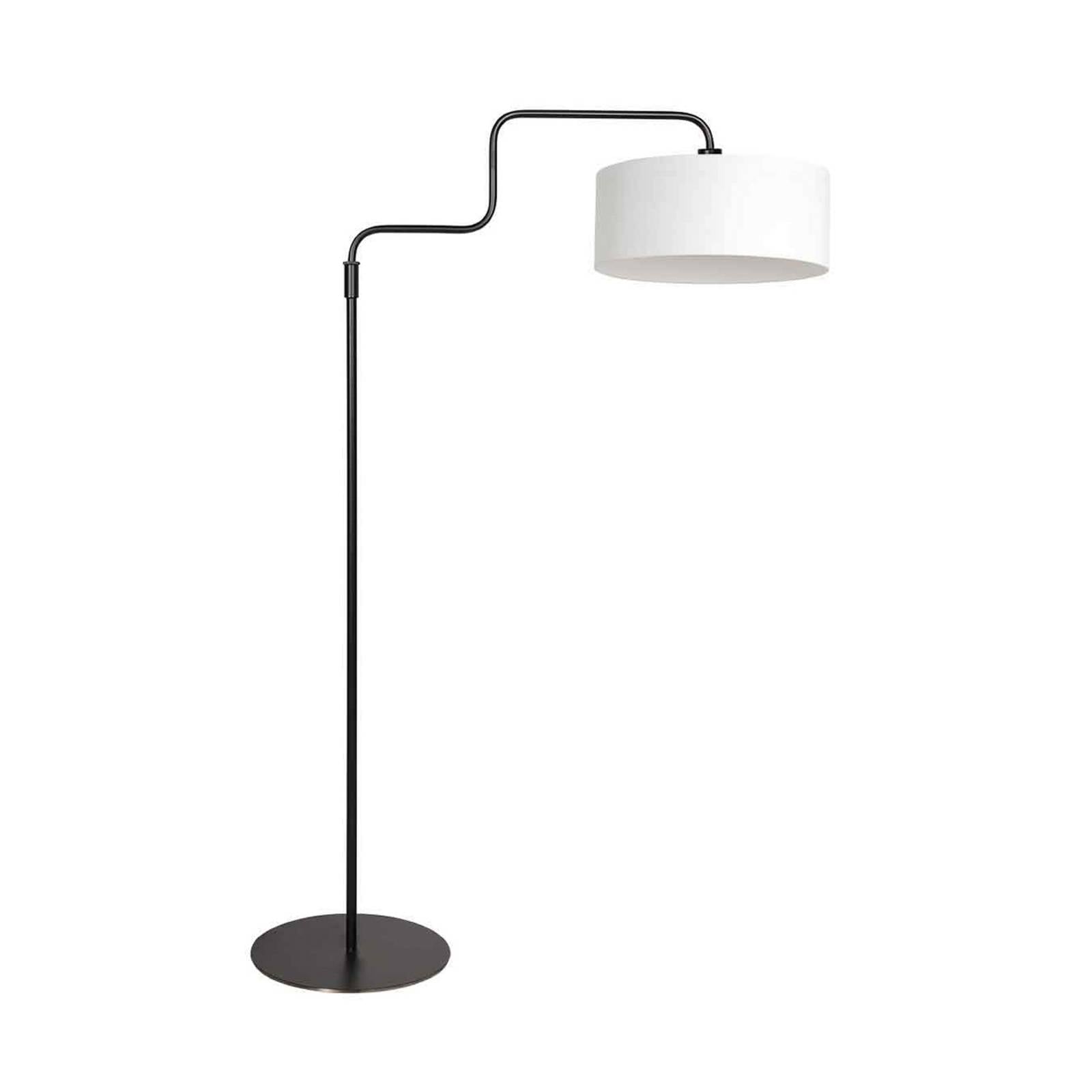 Stehlampe Bloeba, schwarz/weiß, Höhe 165 cm, Leinen