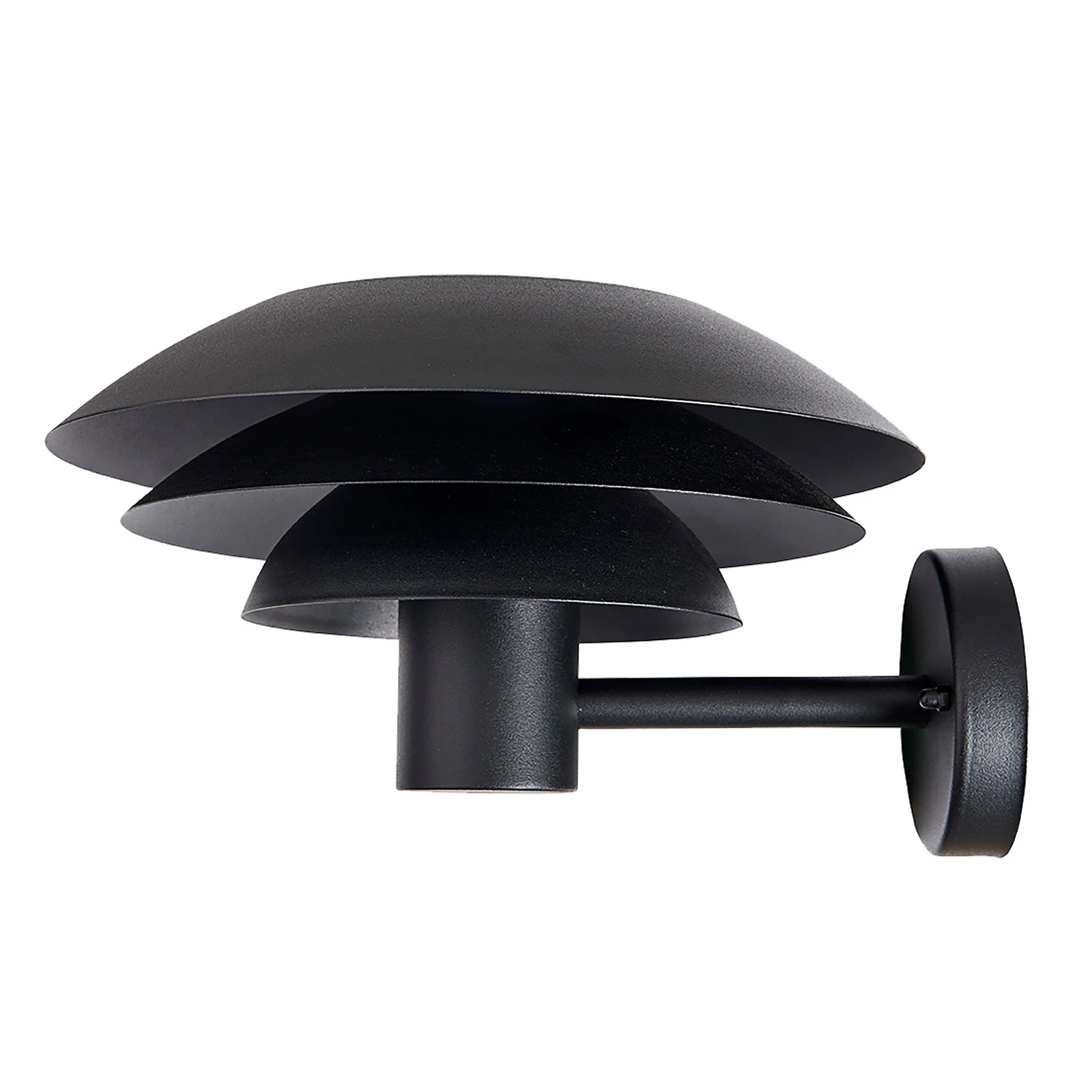 Dyberg Larsen Candeeiro de parede exterior DL31, preto Ø 31 cm