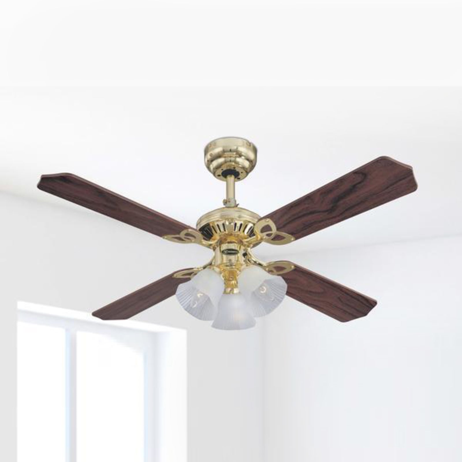 Ventilador Princess Trio em madeira, silencioso, Ø 105 cm - Westinghouse Ventilador Princess Trio em madeira, silencioso, Ø 105 cm - Westinghouse
