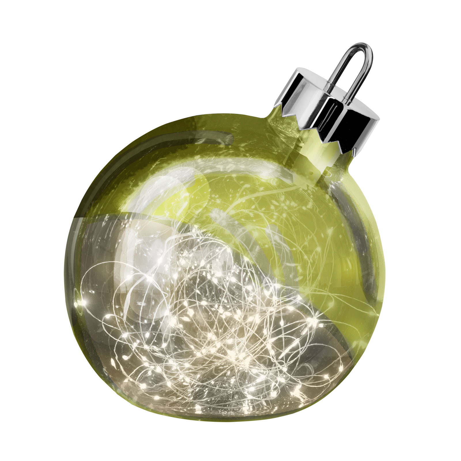 Sompex Ornament decorative light, green, 30 cm diameter, metal, glass, 3 W, energy efficiency: A+