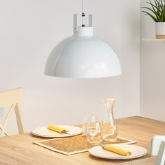 Jieldé Dante D450 závesná lampa, biela, Ø 45 cm