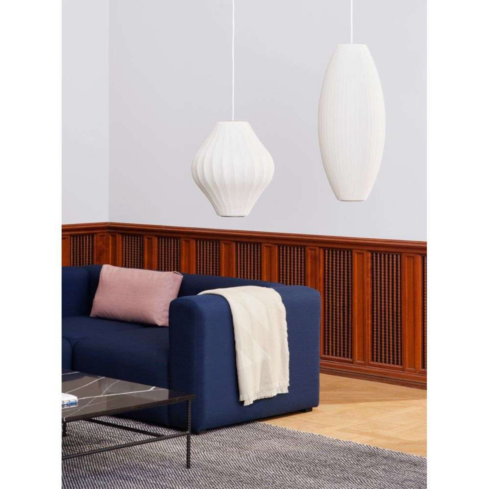 Nelson Cigar Bubble Lampada a Sospensione S Off-White - Herman Miller