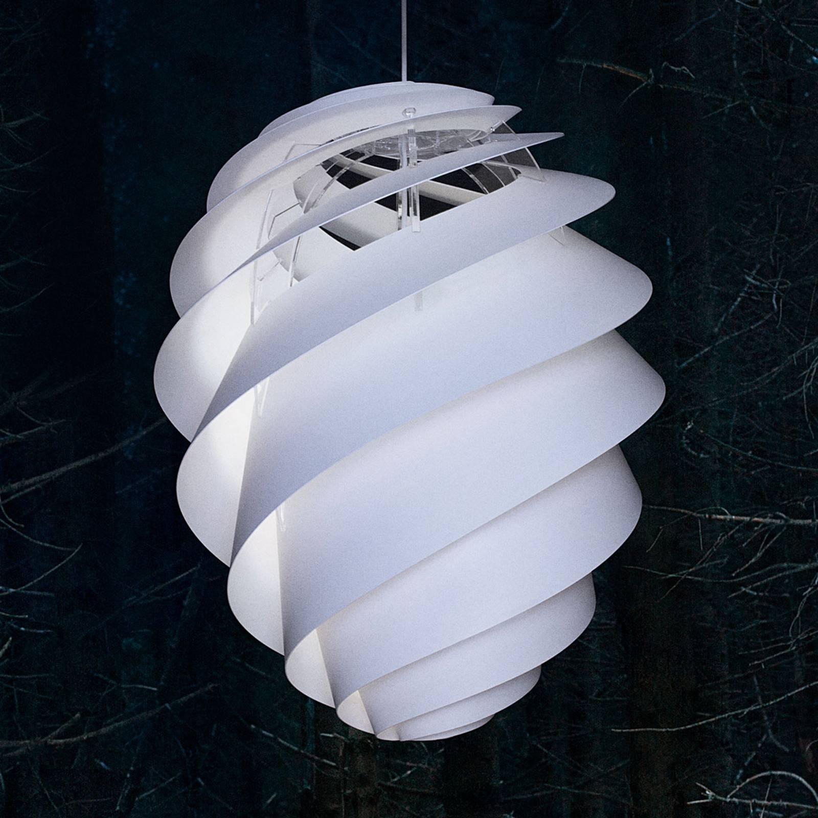 E-shop LE KLINT Swirl 2 Large, biela závesná lampa