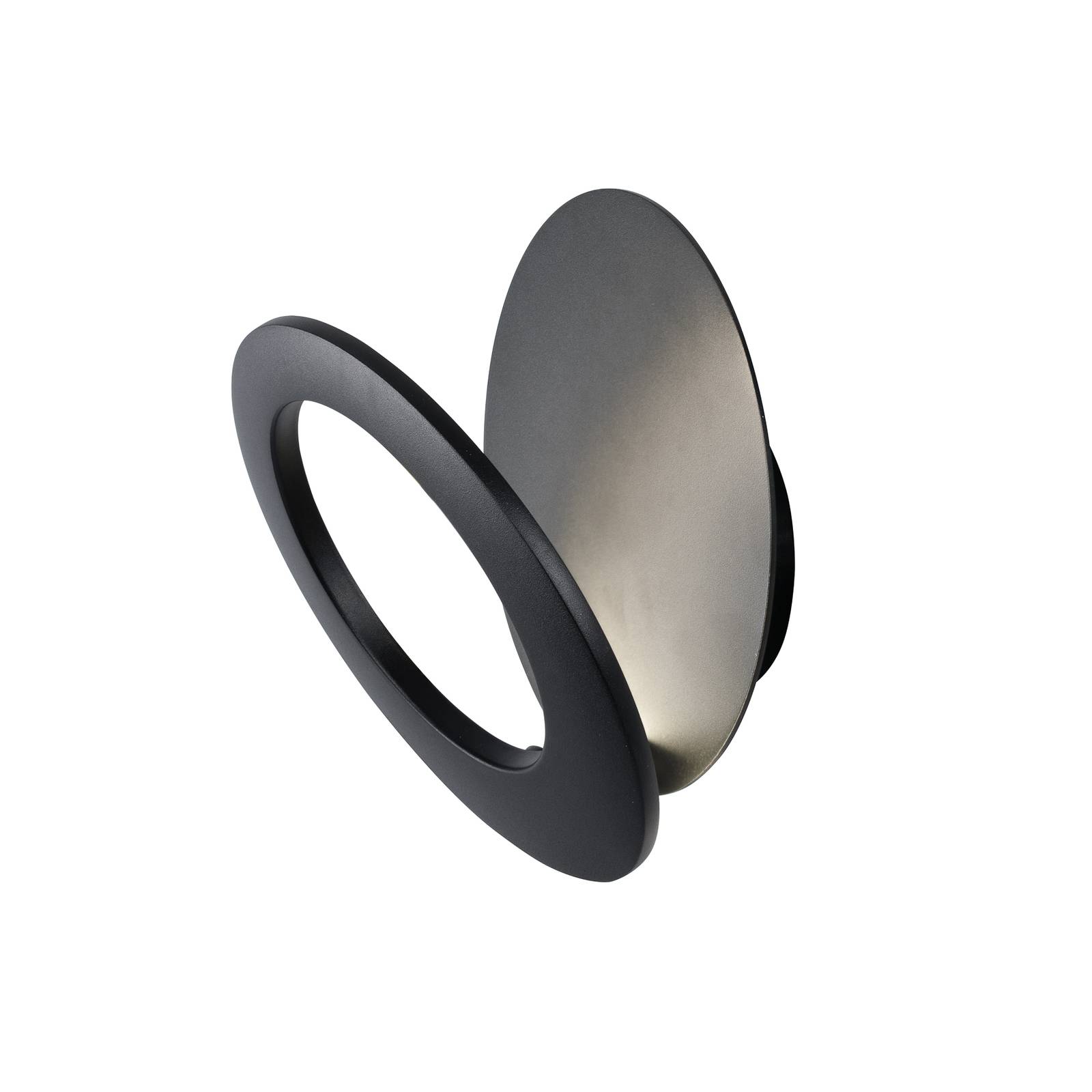 LED-Wandleuchte Toronto, schwarz, Ø 22 cm,  Alu, verstellbar