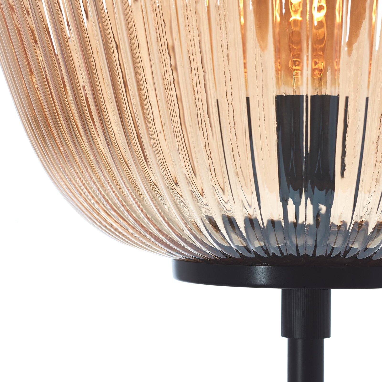 Kaizen vloerlamp, hoogte 140 cm, amber, glas