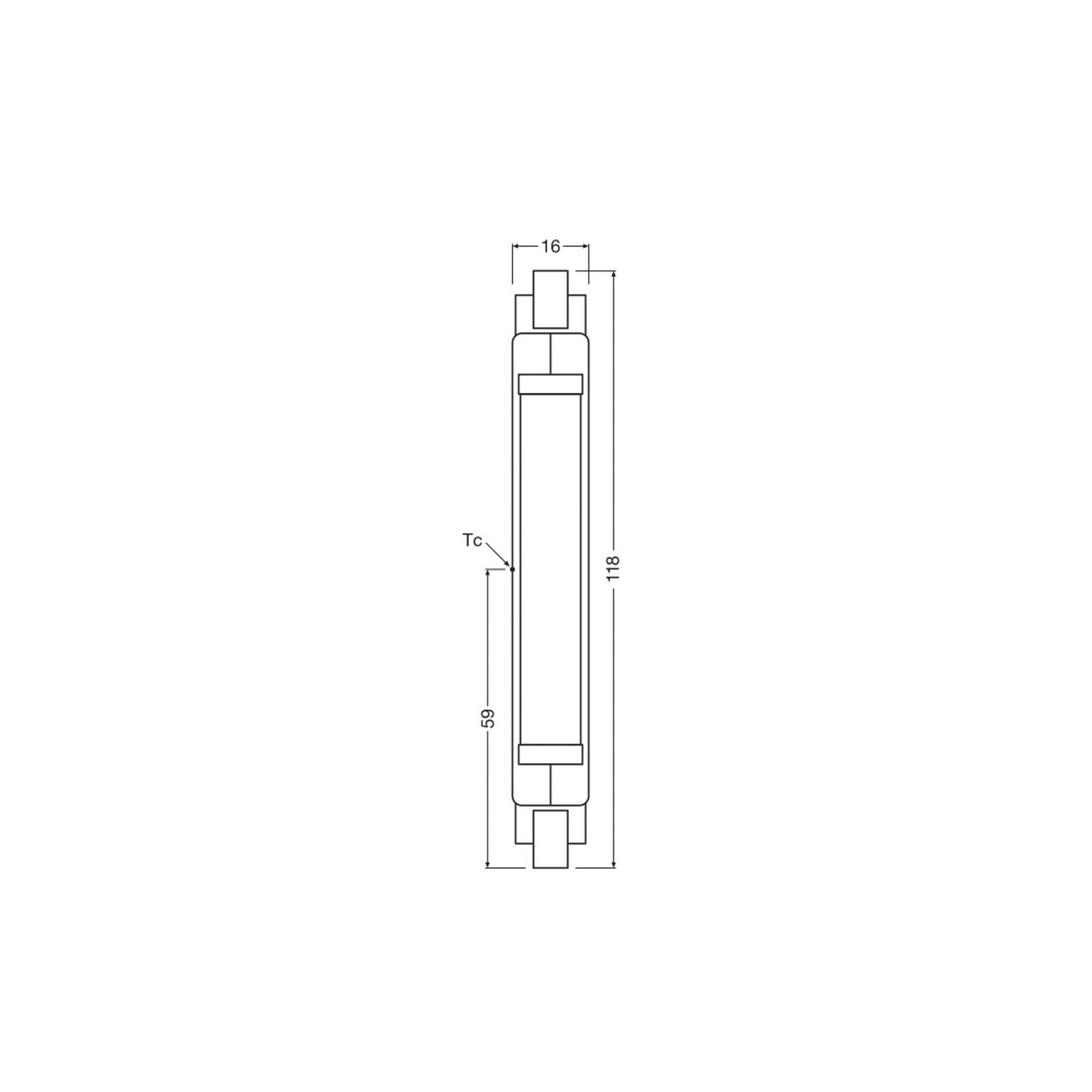 OSRAM Lampe LED barre R7s 117,6 mm 8W 840 Slim Line