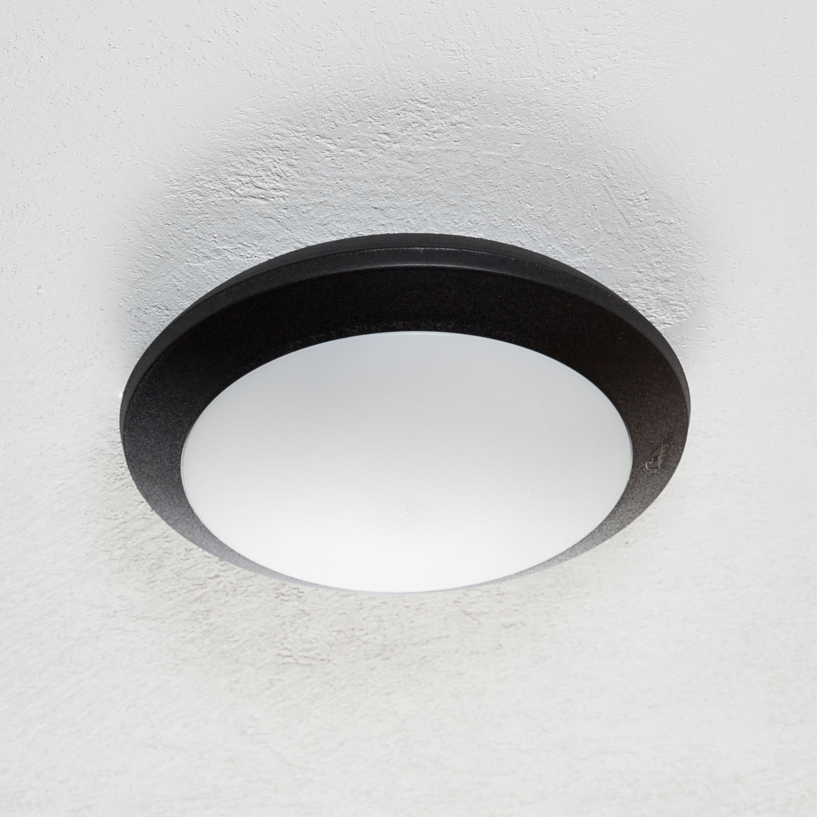 Lampa ścienna Umberta z czujnikiem, 2xE27, czarna