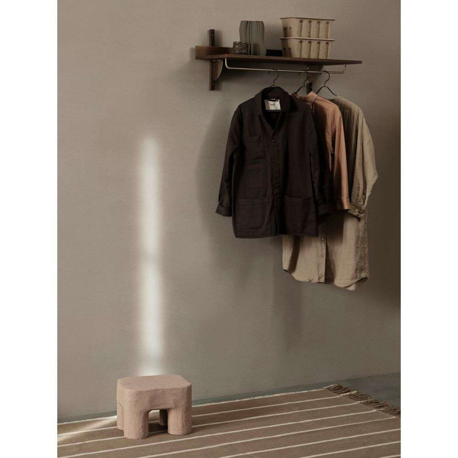 Sector Rack Shelf Smoked Oak/Brass - ferm LIVING