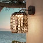 Bover Nans A LED outdoor wall light, beige, Ø 21.6cm