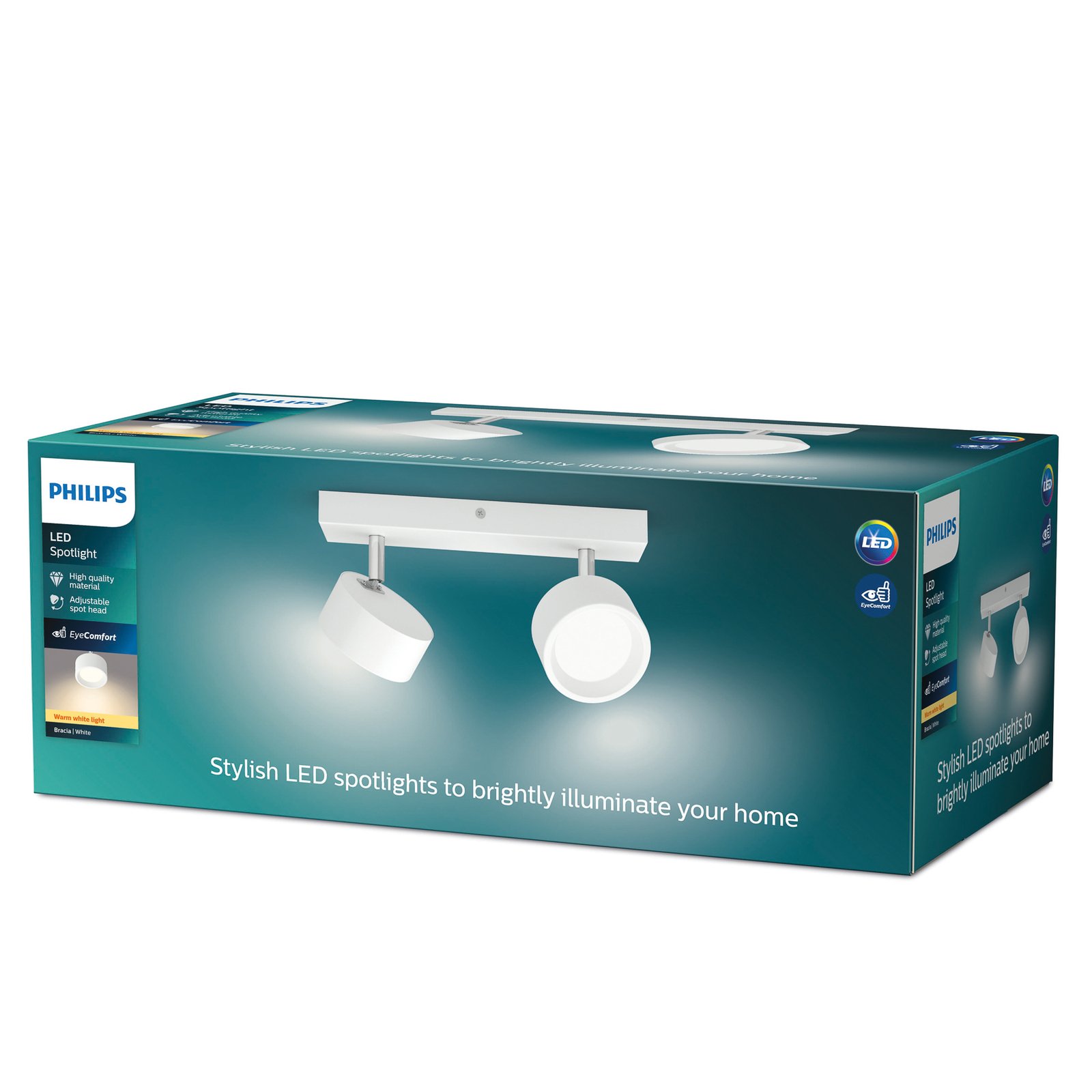 Bracia LED-Deckenspot 2-flammig, weiß - Philips
