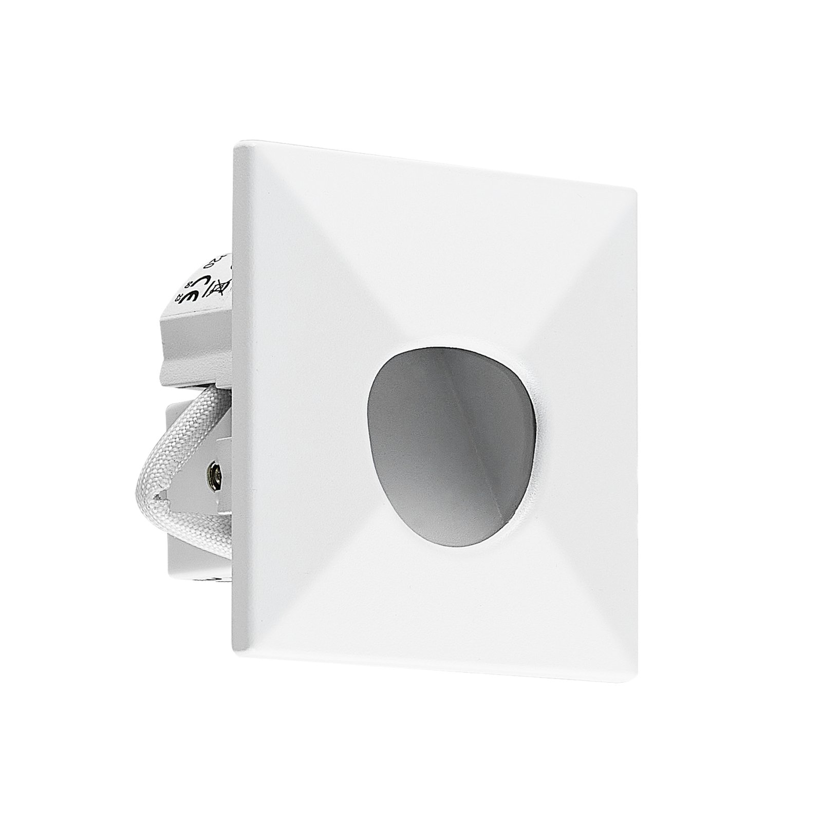 Molto Luce LED recessed light Wall 68R Sina SQ, white, aluminium, CCT