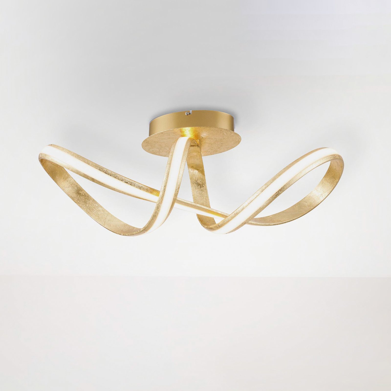 Paul Neuhaus Melinda LED-Deckenlampe gold dimmbar
