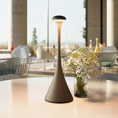 LED-akkupöytälamppu Nudrop, IP54, grafiitinharmaa
