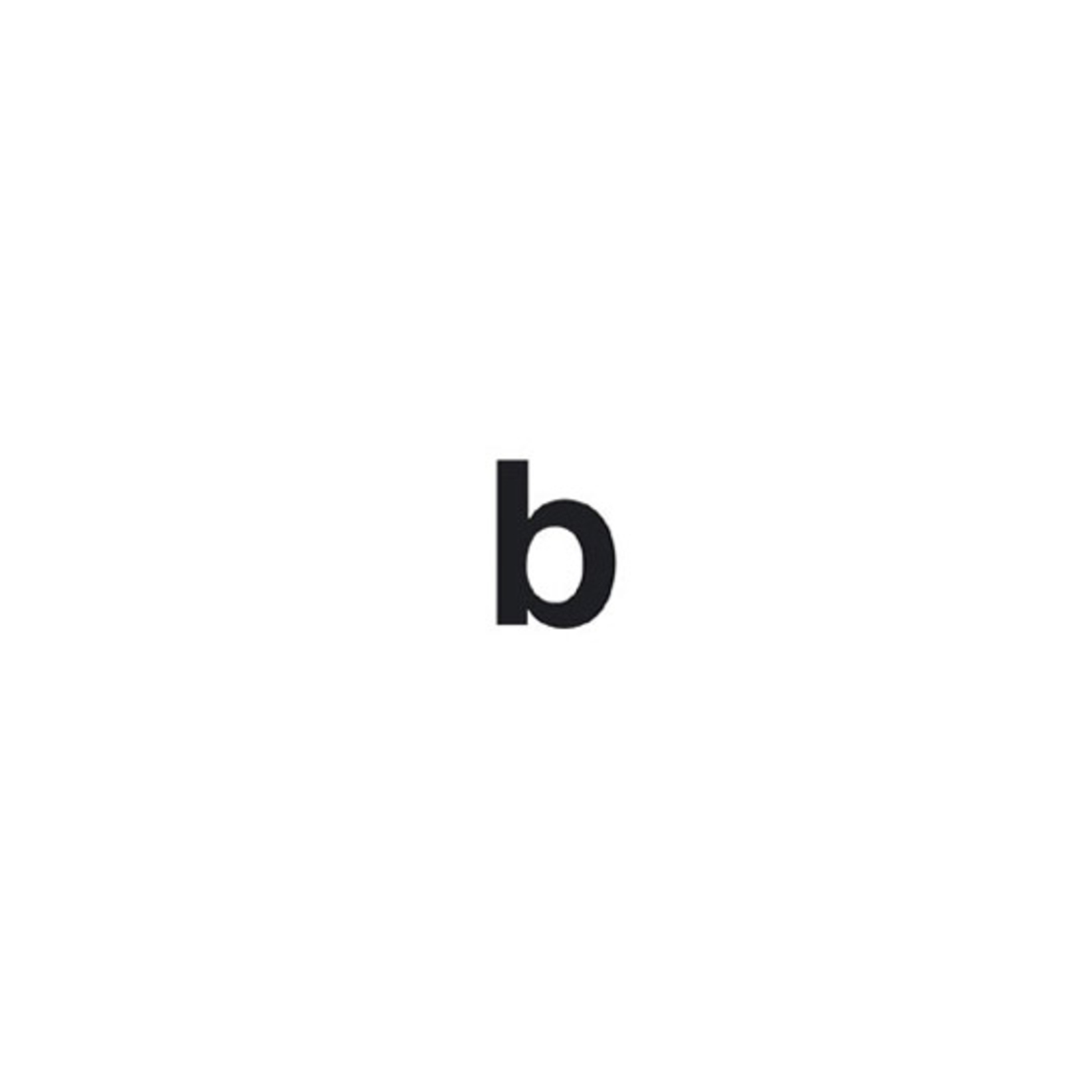 Self-adhesive letter b