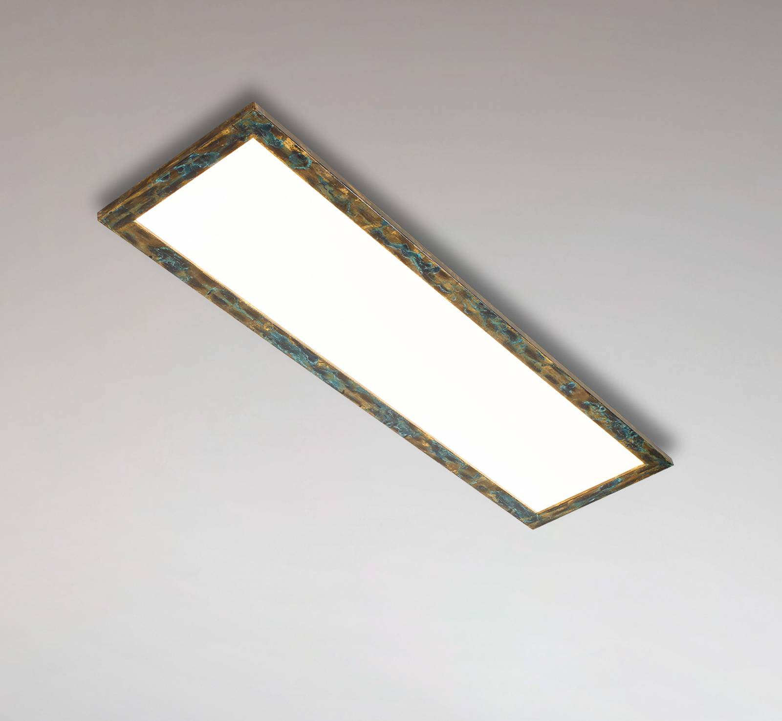 Quitani Panneau LED Aurinor patiné or 125 cm