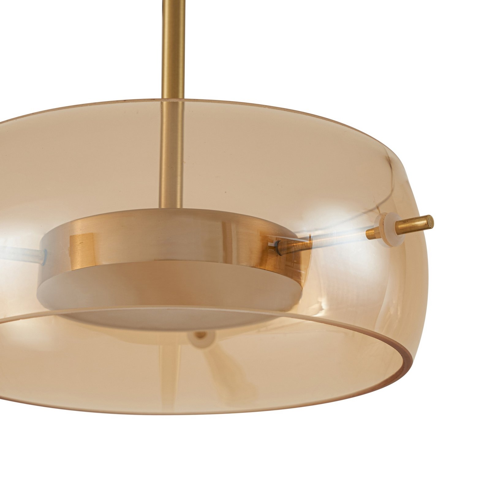Lucande LED-Hängeleuchte Martis, amber, 3-flg., dimmbar