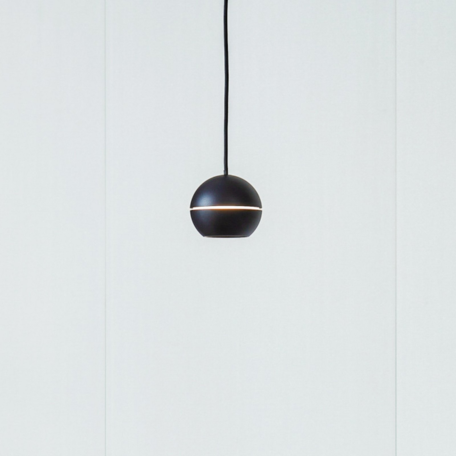 Suspensie cu LED Lucande Plarion negru aluminiu Ø 9 cm - Camera de zi / sufragerie - design - nisip negru